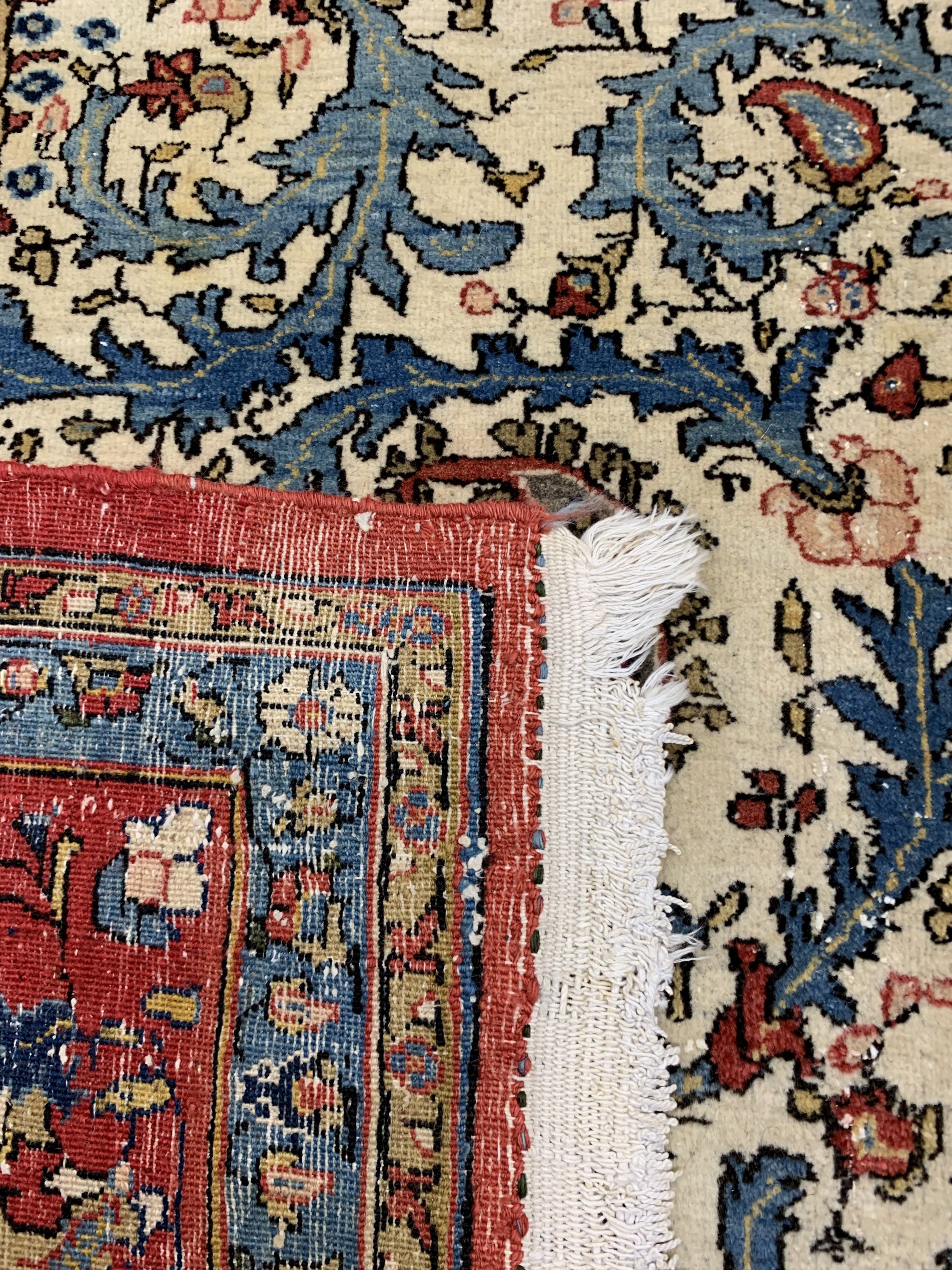Detail g: Ghom alt, Persien, Mitte 20.Jhd, Wolle auf Baumwolle, ca. 326 x 240 cm, EHZ: 3, (fleckig)