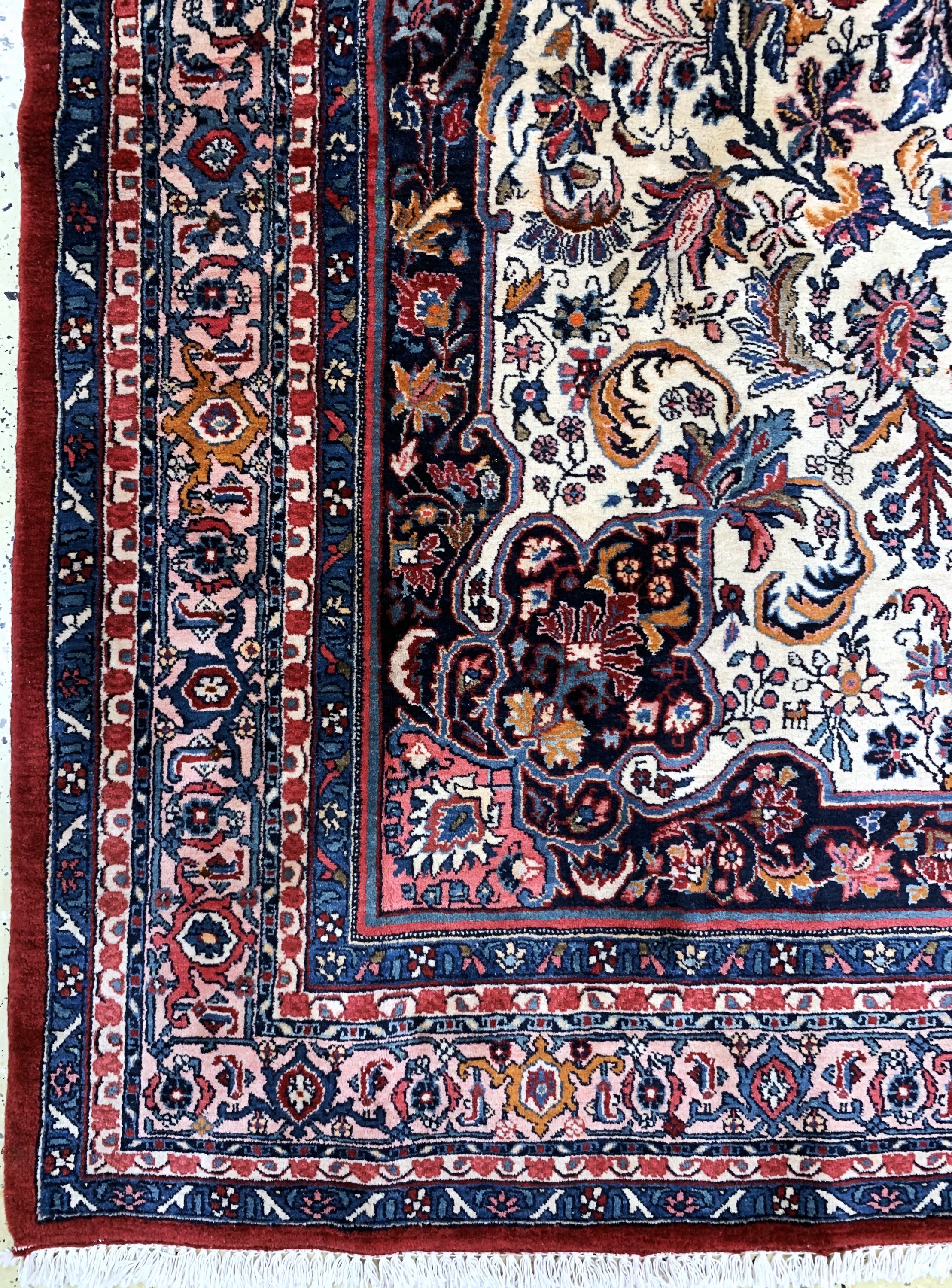 Detail b: Rosenbidjar alt, Persien, Mitte 20.Jhd, Wolle auf Baumwolle, ca. 380 x 263 cm, gereinigt, EHZ: 2