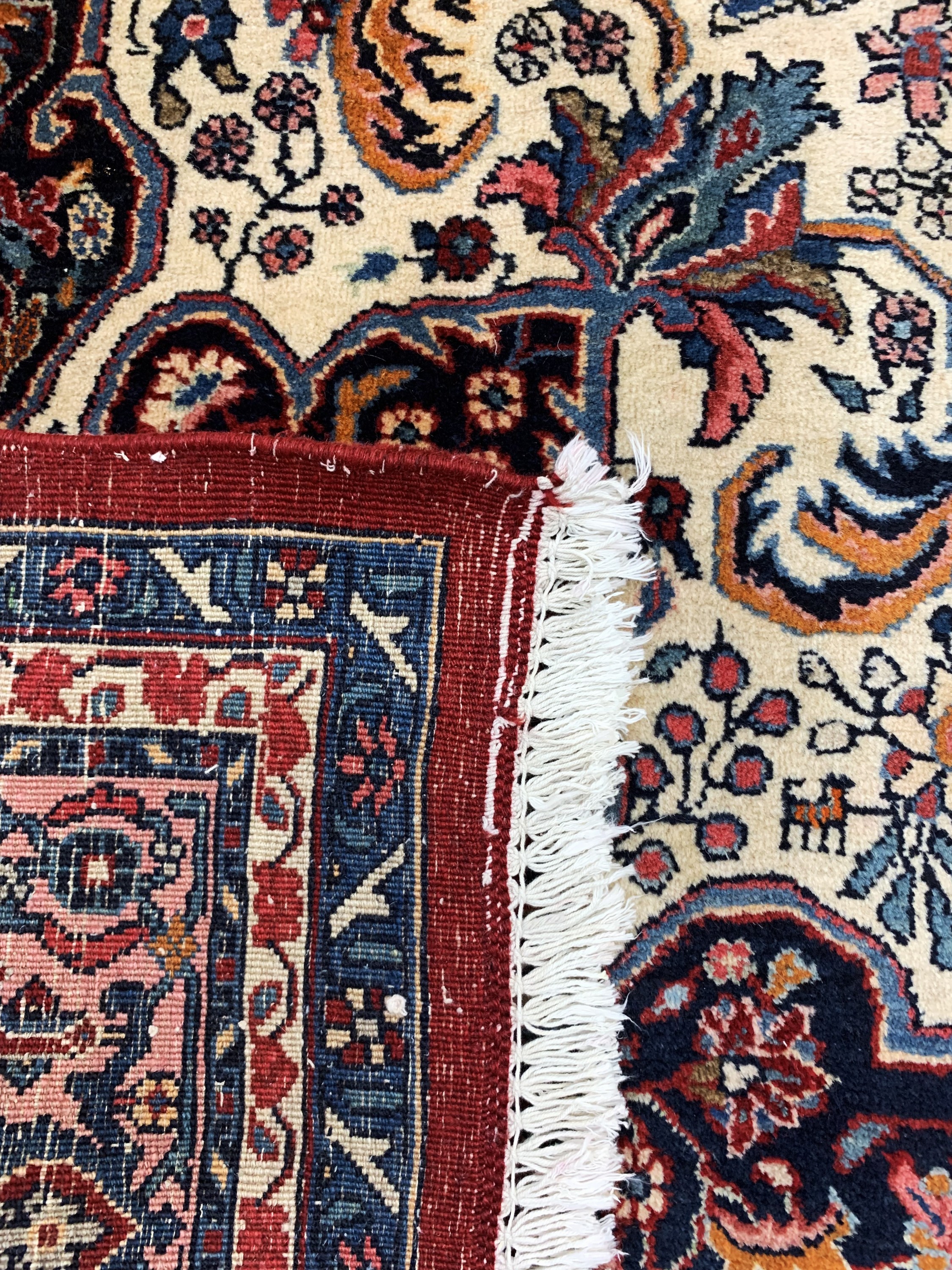 Detail g: Rosenbidjar alt, Persien, Mitte 20.Jhd, Wolle auf Baumwolle, ca. 380 x 263 cm, gereinigt, EHZ: 2