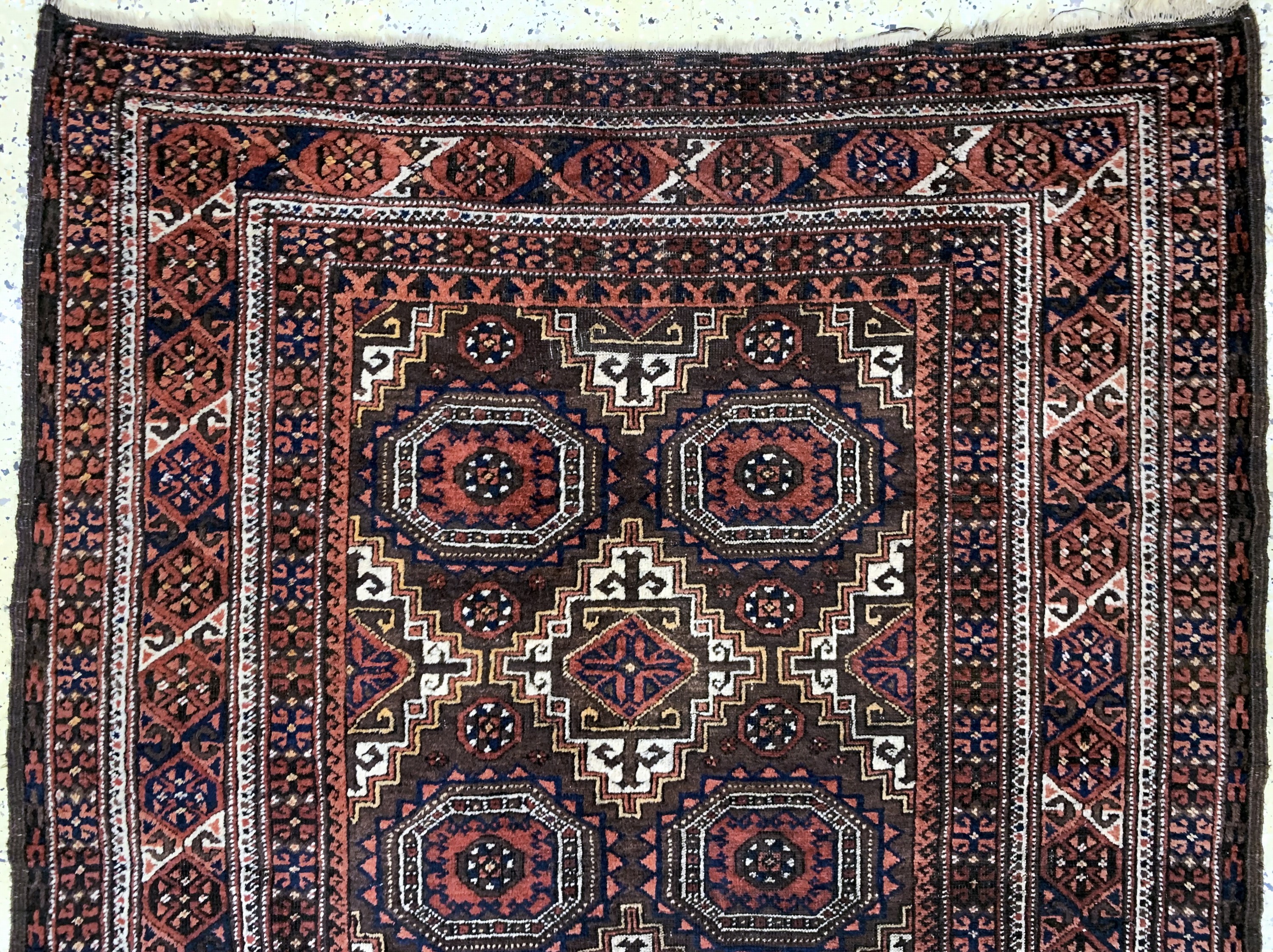 Detail a: Belutsch antik, Persien, um 1900, Wolle aufWolle, ca. 220 x 135 cm, EHZ: 3
