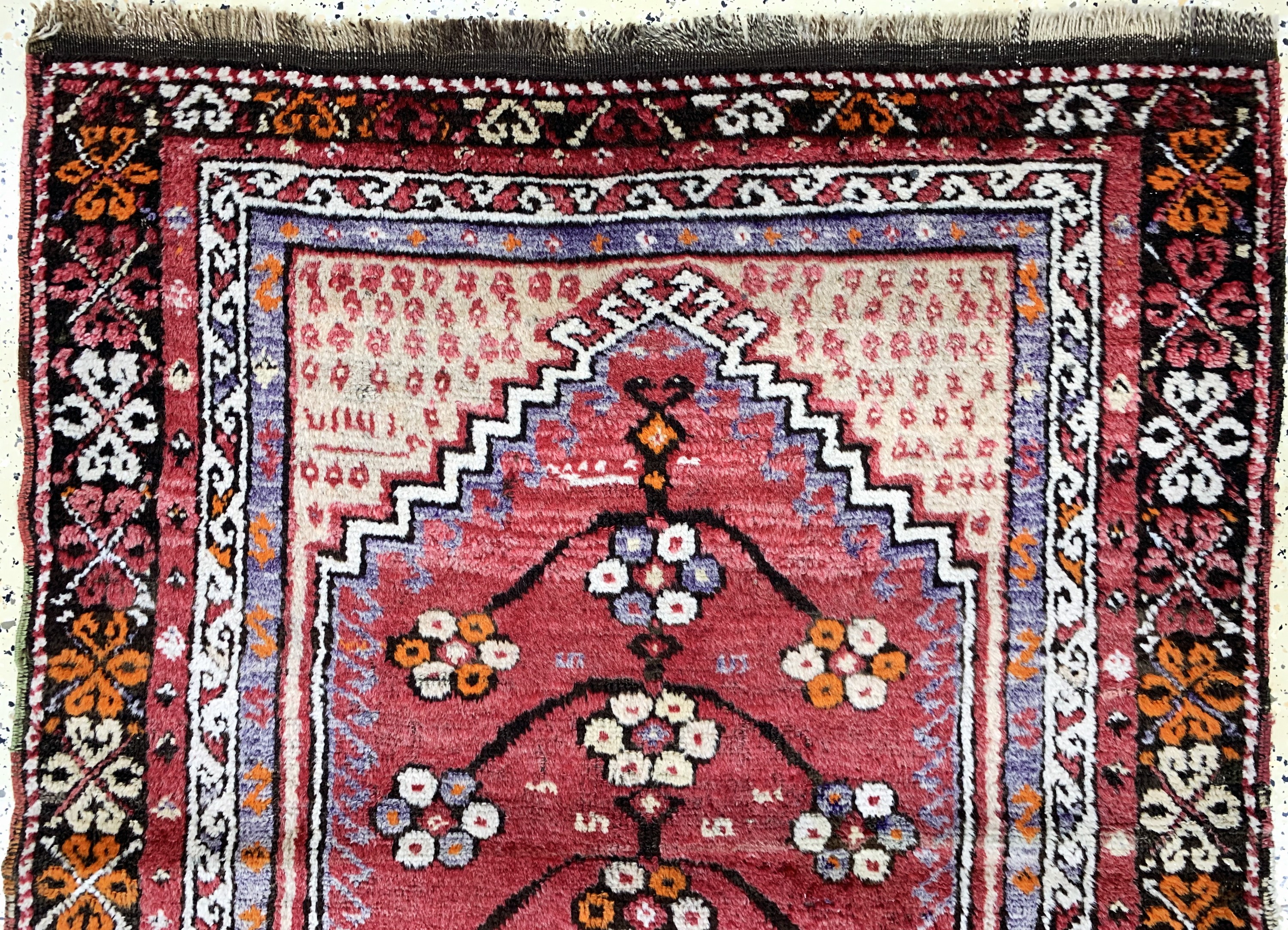 Detail a: Bergama alt, Türkei, Anfang 20.Jhd, Wolle auf Wolle, ca. 130 x 110 cm, EHZ: 3