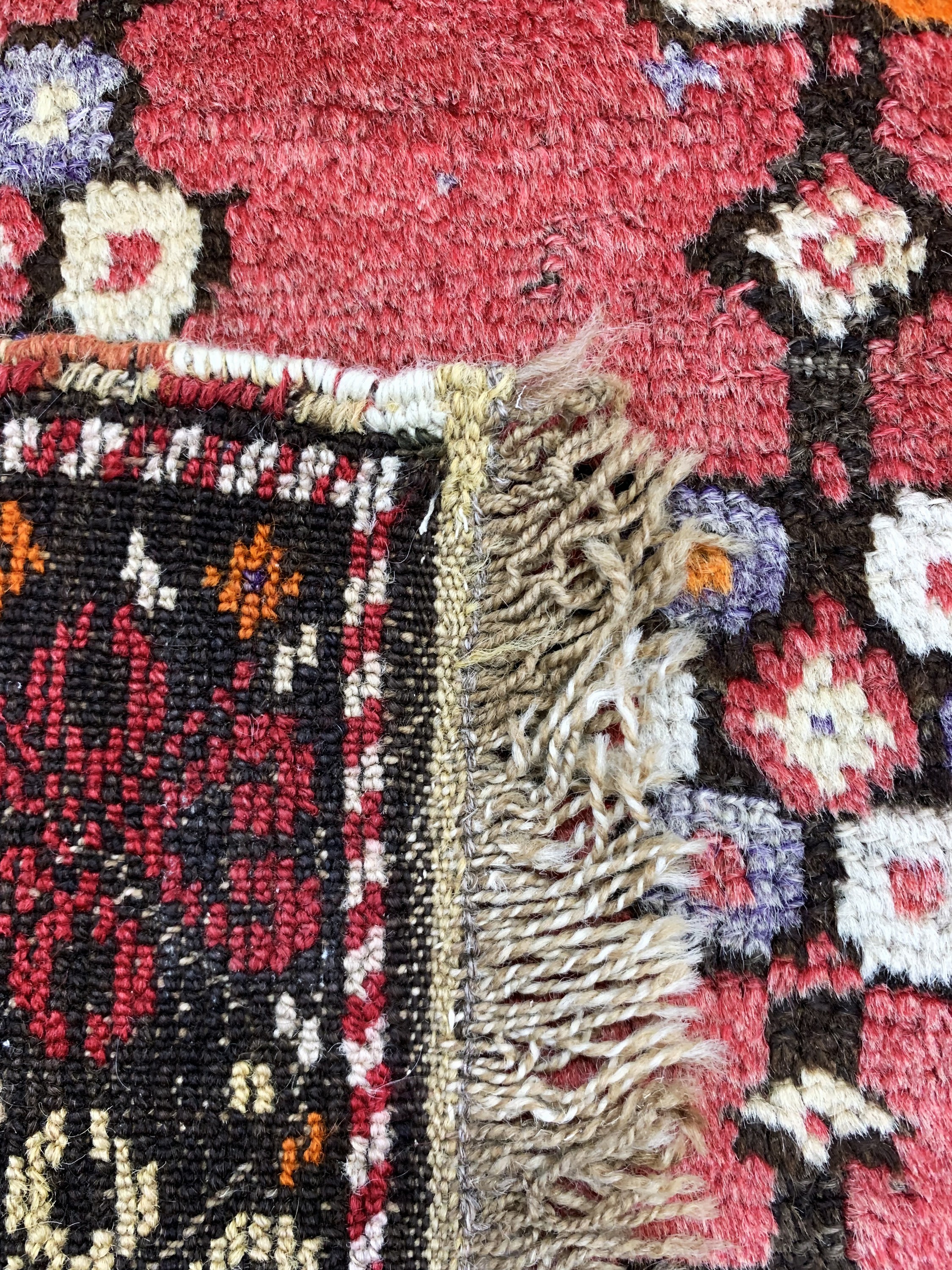 Detail d: Bergama alt, Türkei, Anfang 20.Jhd, Wolle auf Wolle, ca. 130 x 110 cm, EHZ: 3