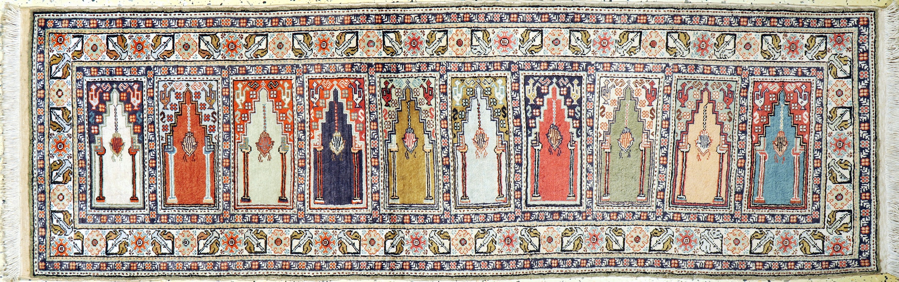 Kayseri"Saf", Türkei, Mitte 20.Jhd, Wolle auf Baumwolle, ca. 190 x 62 cm, EHZ: 2