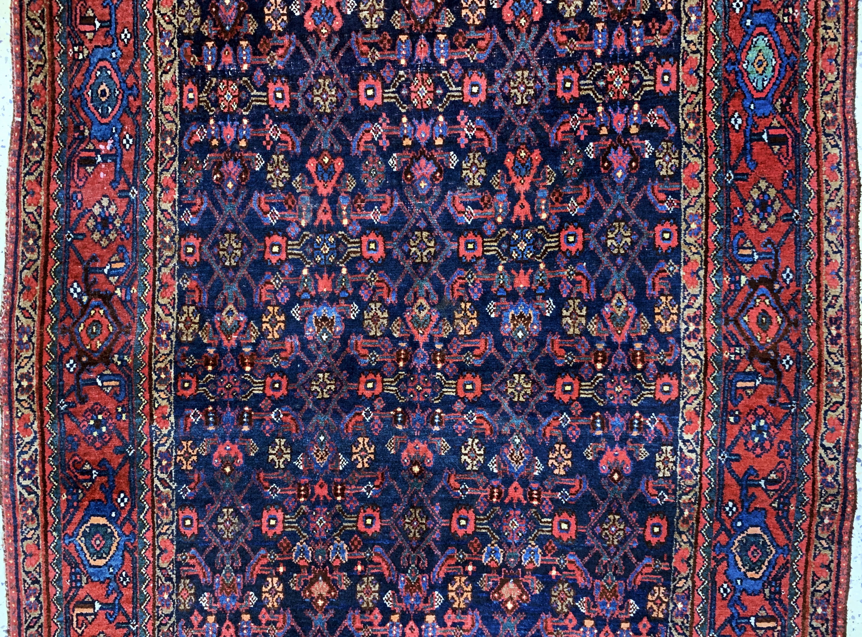 Detail b: Bidjar antik, Persien, um 1900, Wolle auf Wolle, ca. 226 x 132 cm, EHZ: 3