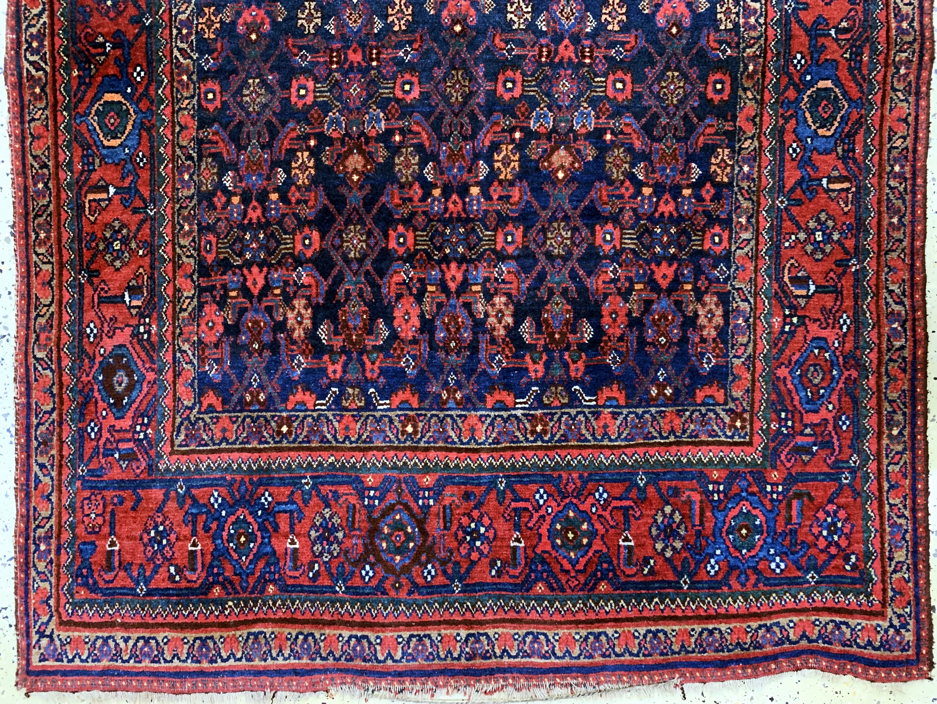 Detail c: Bidjar antik, Persien, um 1900, Wolle auf Wolle, ca. 226 x 132 cm, EHZ: 3