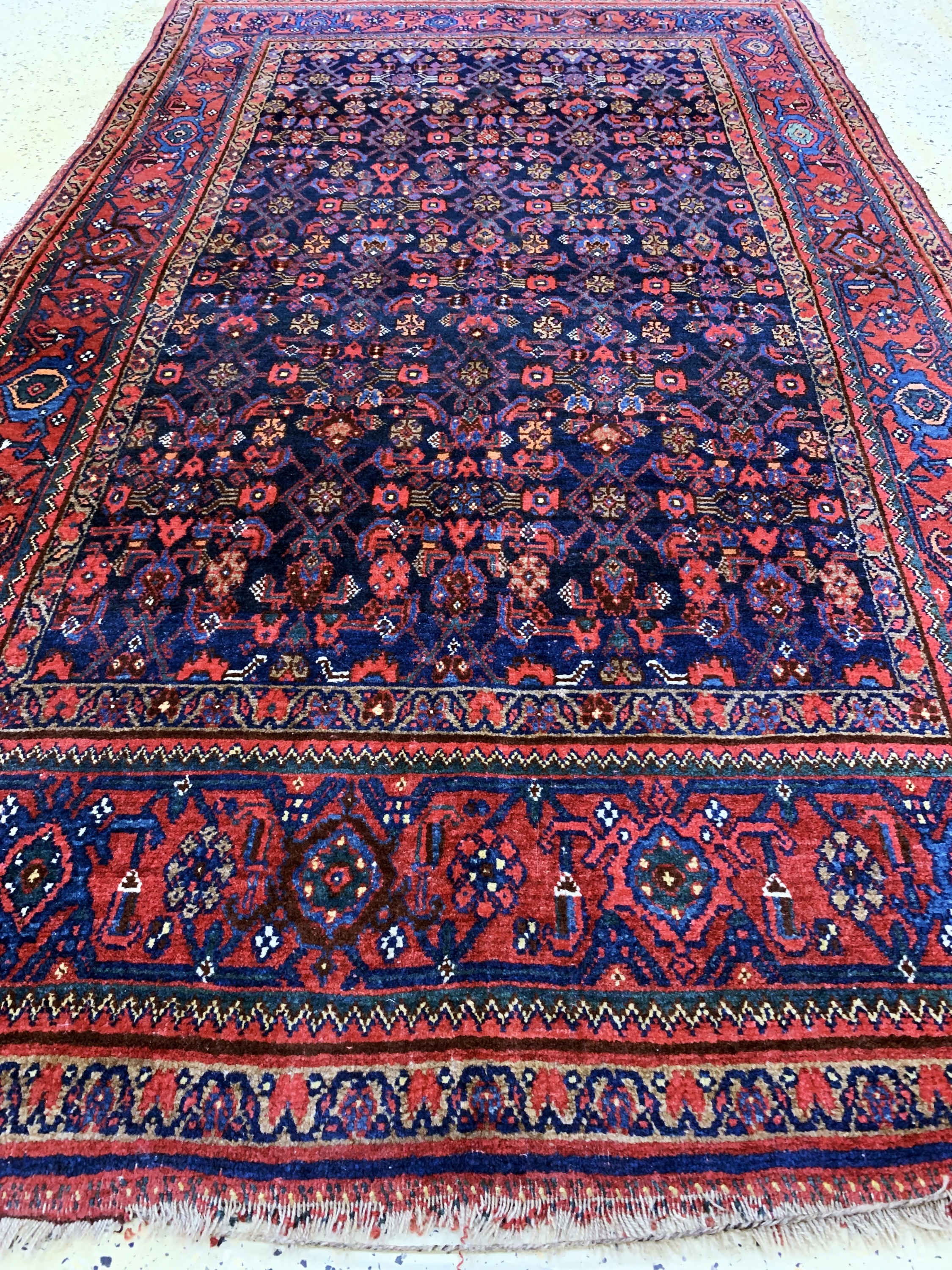 Detail d: Bidjar antik, Persien, um 1900, Wolle auf Wolle, ca. 226 x 132 cm, EHZ: 3