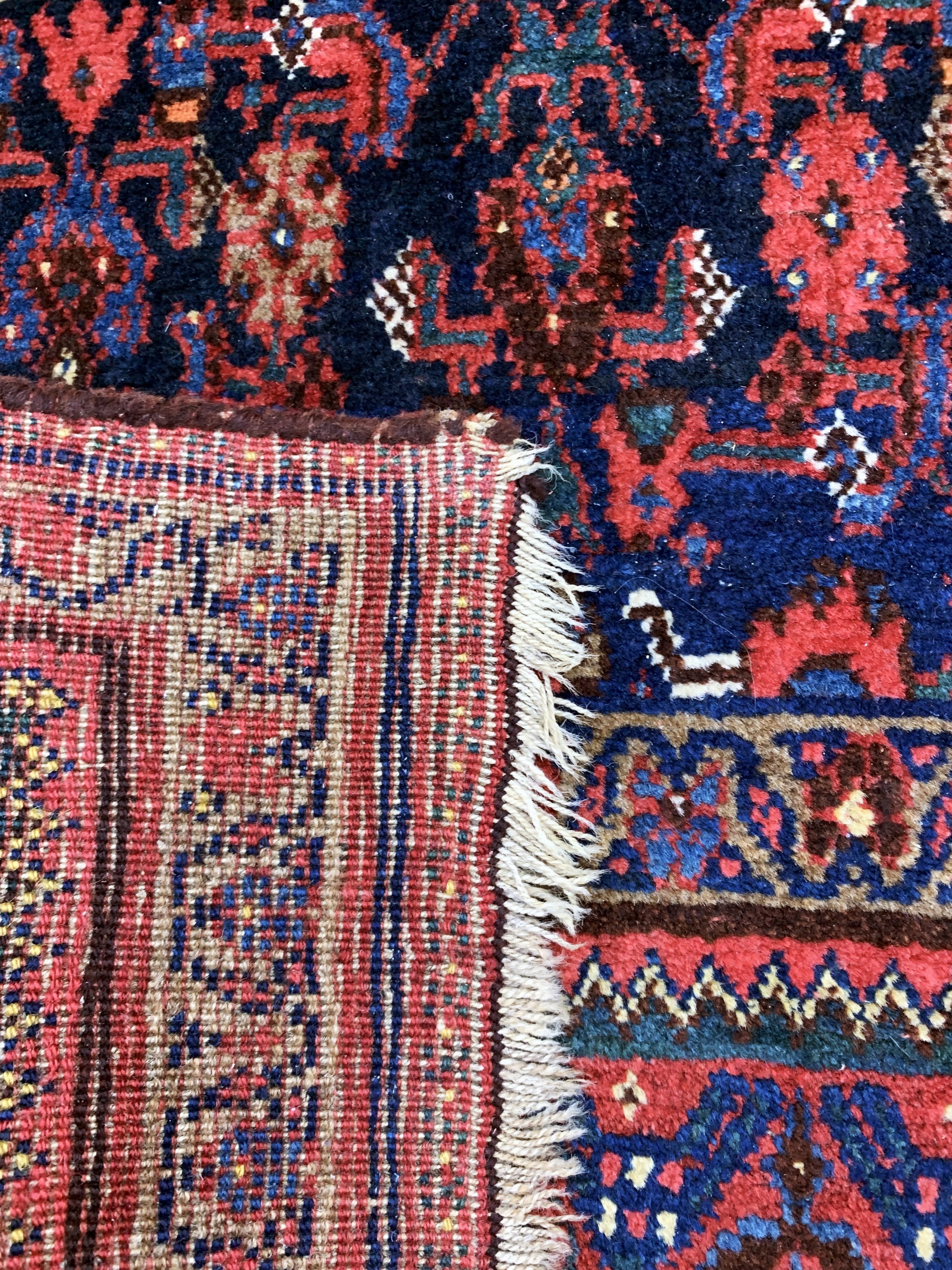 Detail e: Bidjar antik, Persien, um 1900, Wolle auf Wolle, ca. 226 x 132 cm, EHZ: 3