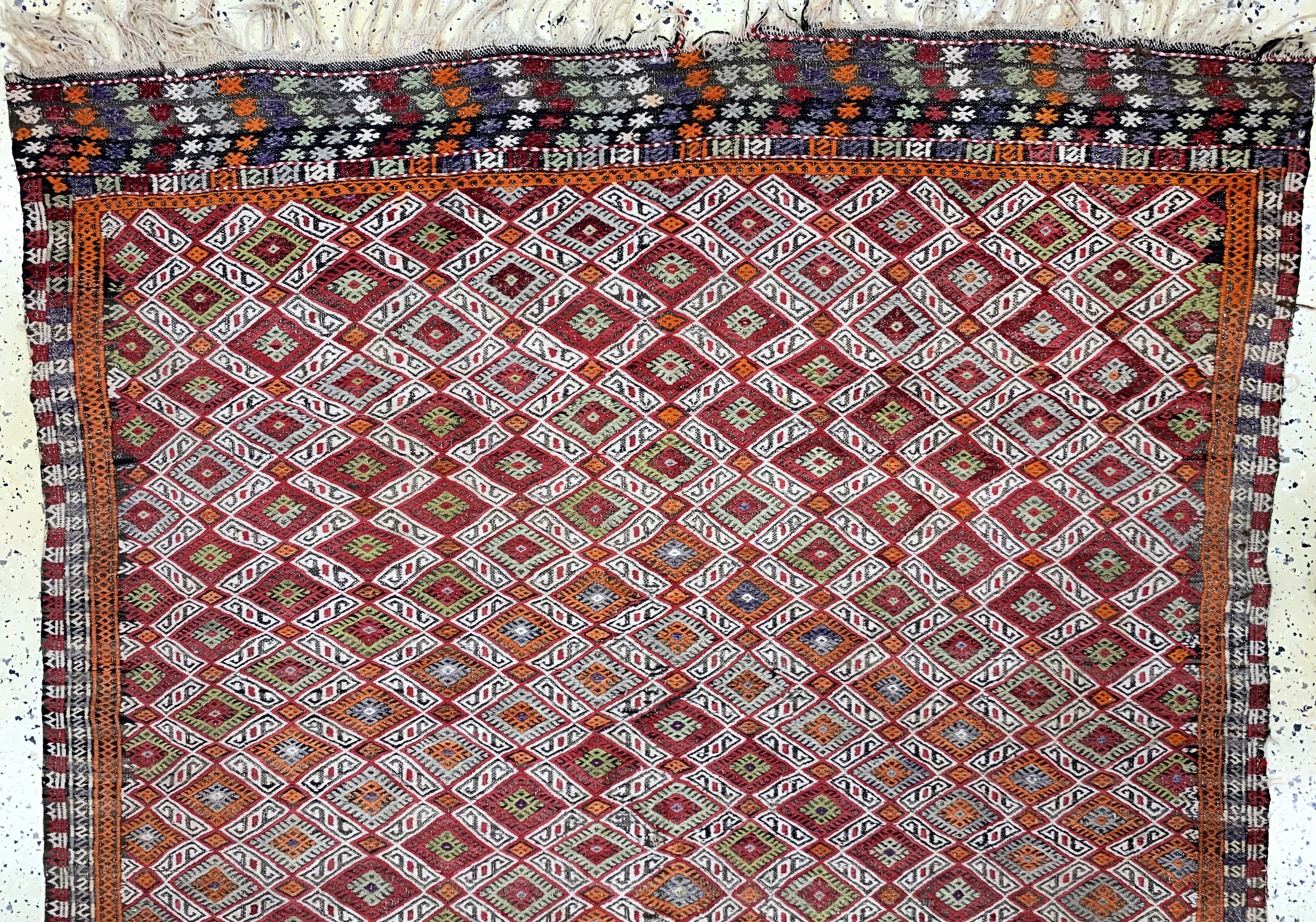 Detail a: Verneh alt, Türkei, Anfang 20.Jhd, Wolle auf Wolle, ca. 175 x 170 cm, EHZ: 2-3