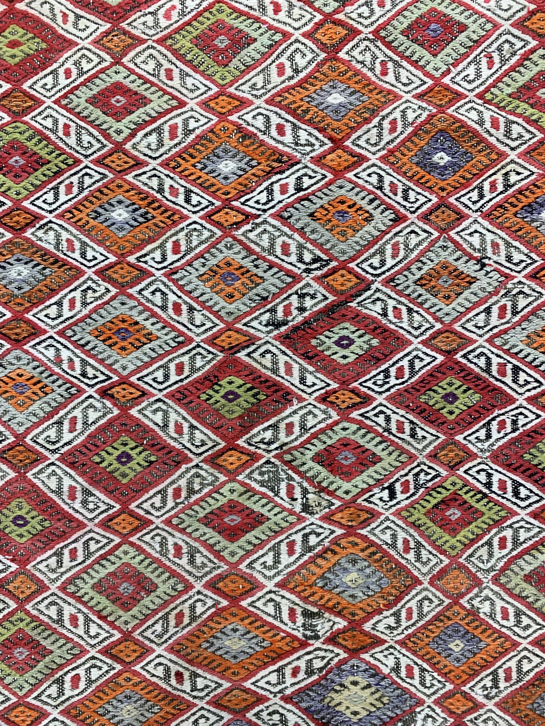 Detail c: Verneh alt, Türkei, Anfang 20.Jhd, Wolle auf Wolle, ca. 175 x 170 cm, EHZ: 2-3