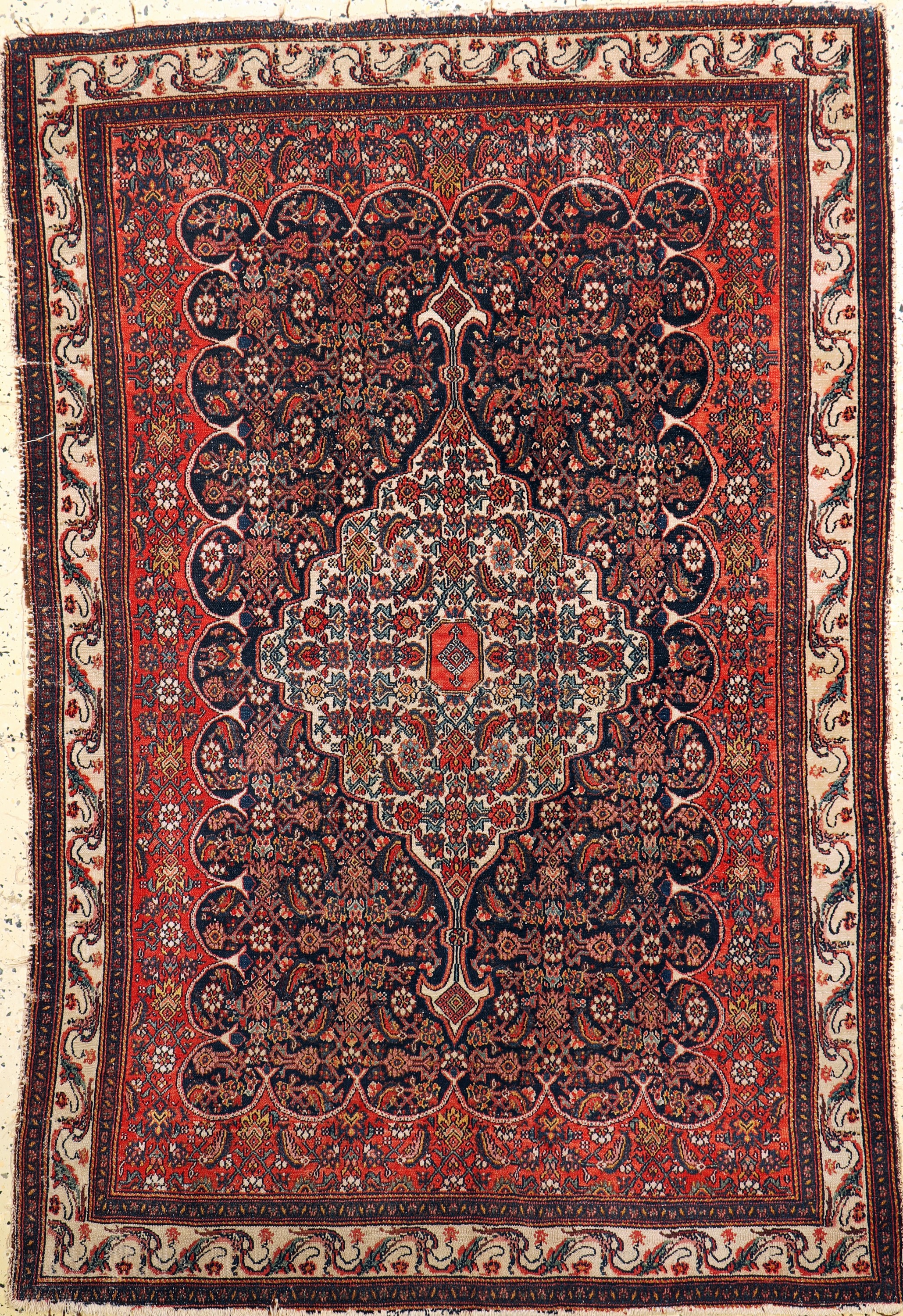 Senneh antik, Persien, um 1900, Wolle auf Baumwolle, ca. 184 x 125 cm, EHZ: 4