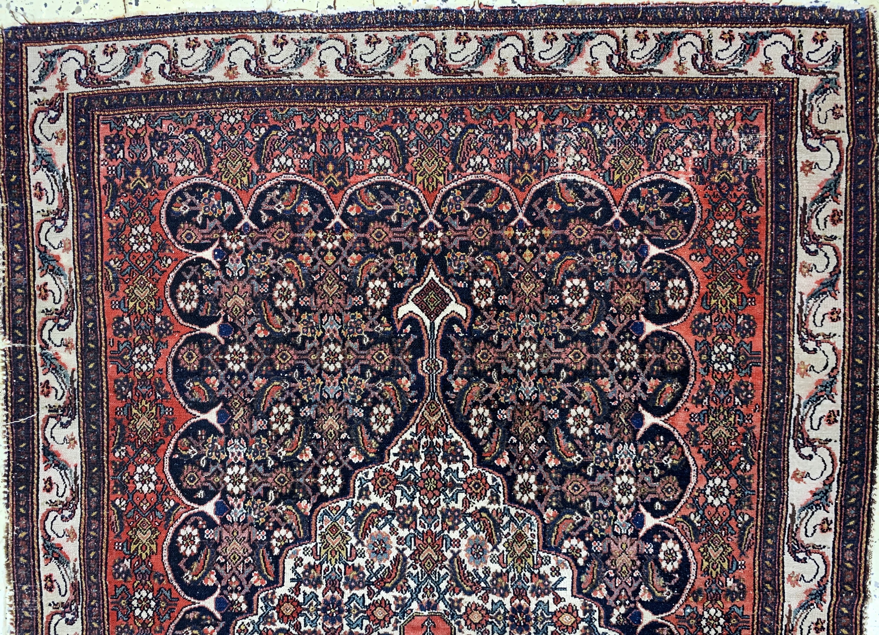 Detail a: Senneh antik, Persien, um 1900, Wolle auf Baumwolle, ca. 184 x 125 cm, EHZ: 4