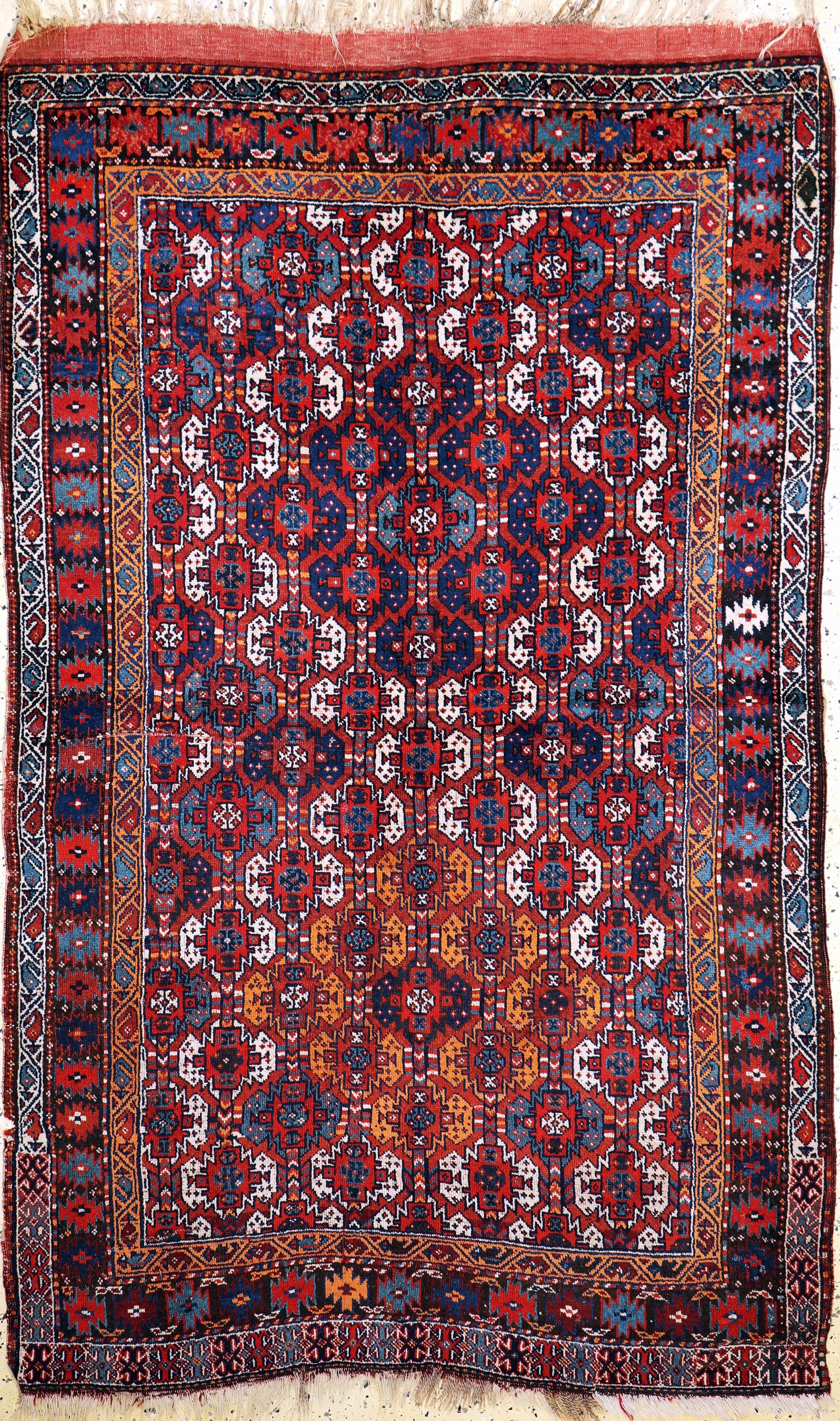 Khorasan Kordi antik, Persien, um 1900, Wolle auf Wolle, ca. 214 x 130 cm, EHZ: 4, (restauriert)