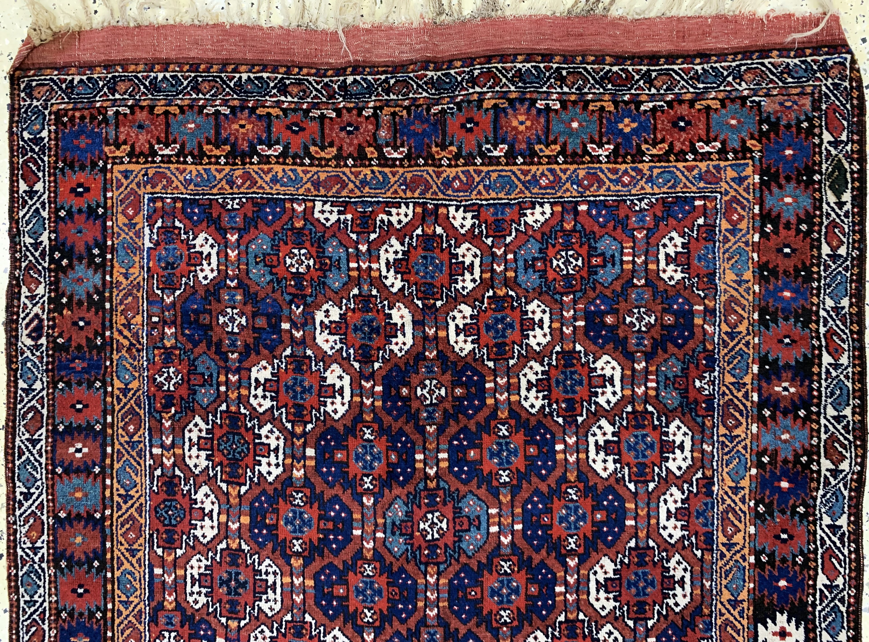 Detail a: Khorasan Kordi antik, Persien, um 1900, Wolle auf Wolle, ca. 214 x 130 cm, EHZ: 4, (restauriert)