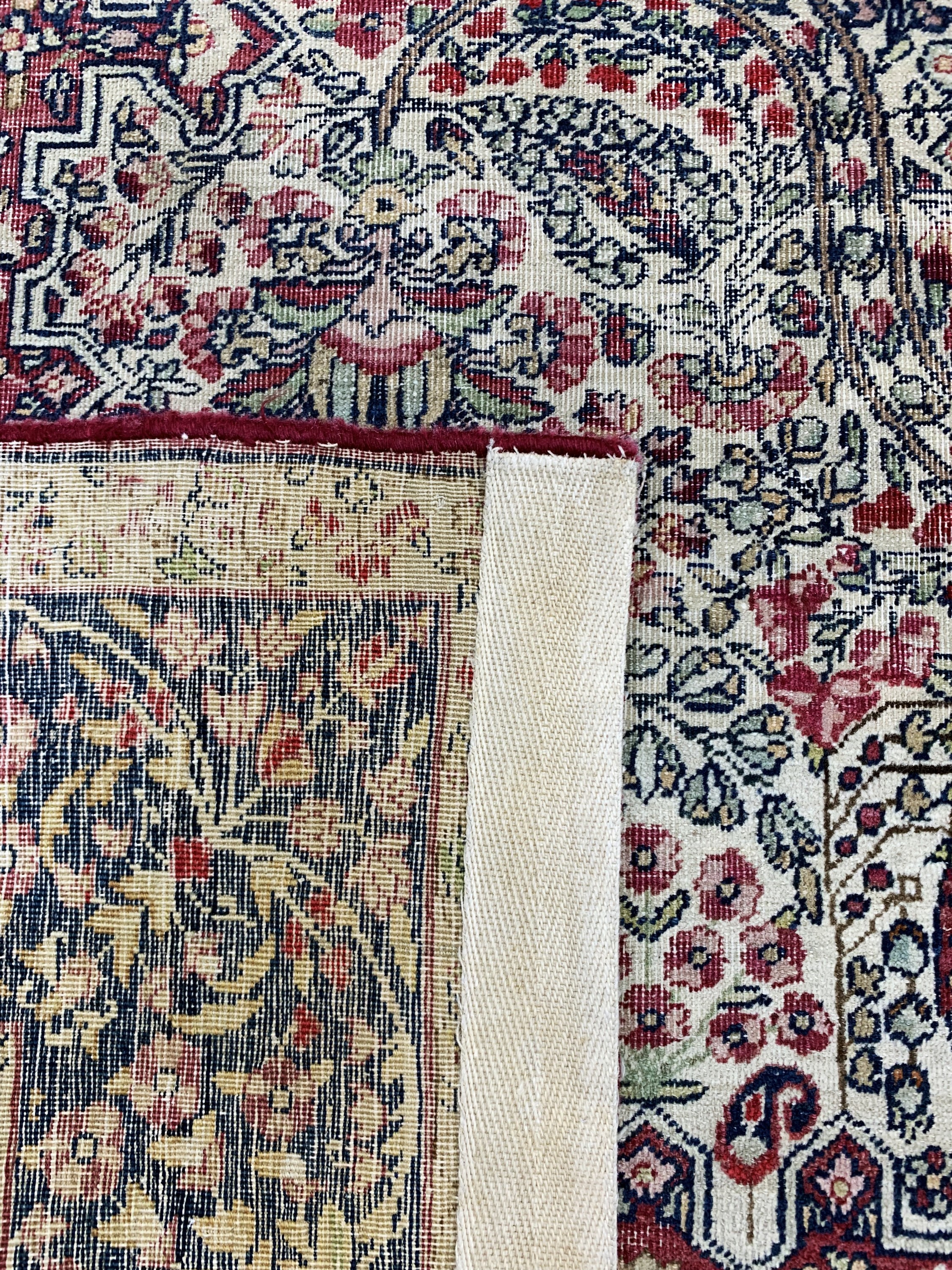 Detail e: Kerman"Lawar"antik, Persien, 19.Jhd, Wolle auf Baumwolle, ca. 212 x 137 cm, EHZ: 4