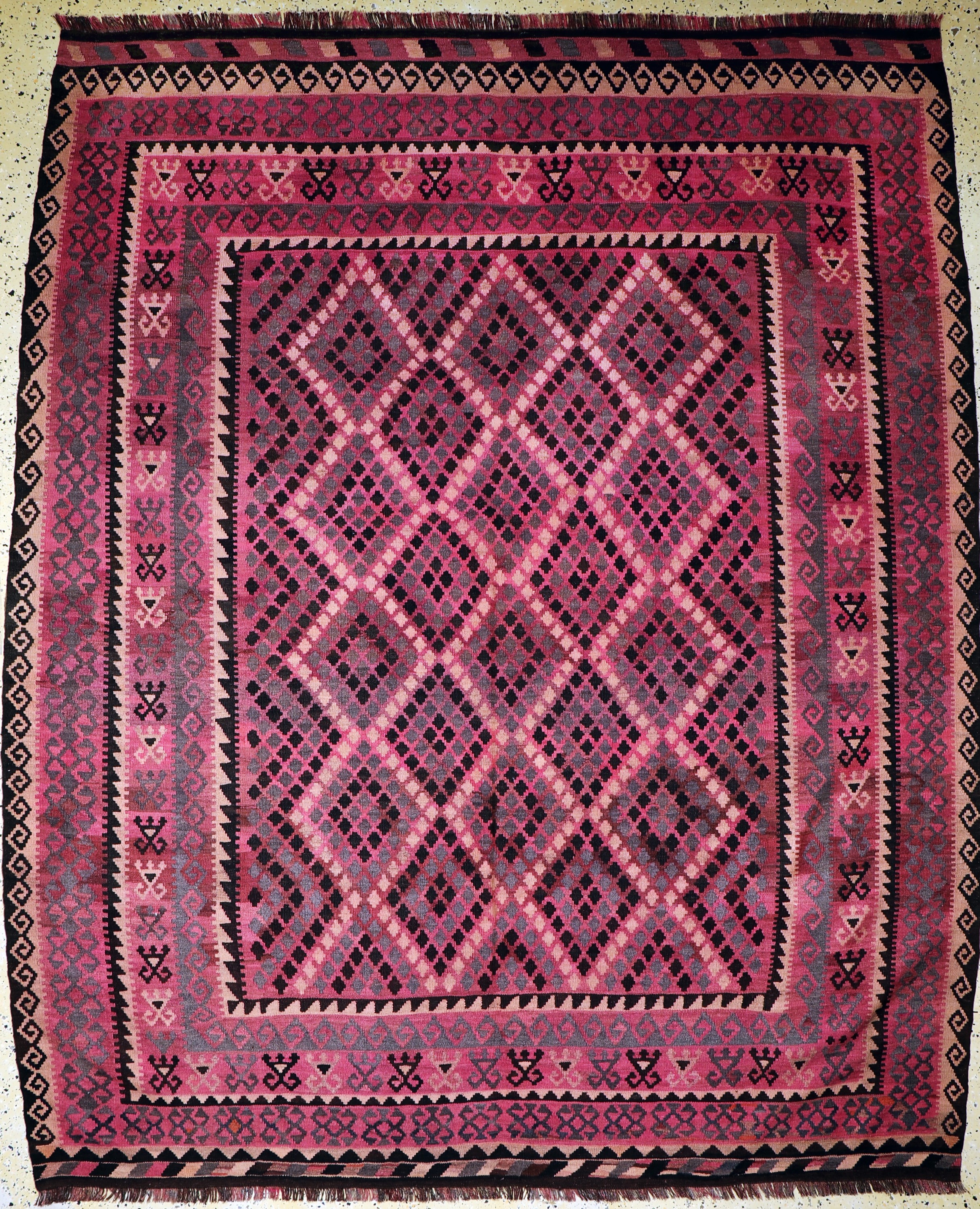 Kelim Meymaneh, Afghanistan, Mitte 20.Jhd, Wolle auf Wolle, ca. 270 x 230 cm, EHZ: 2
