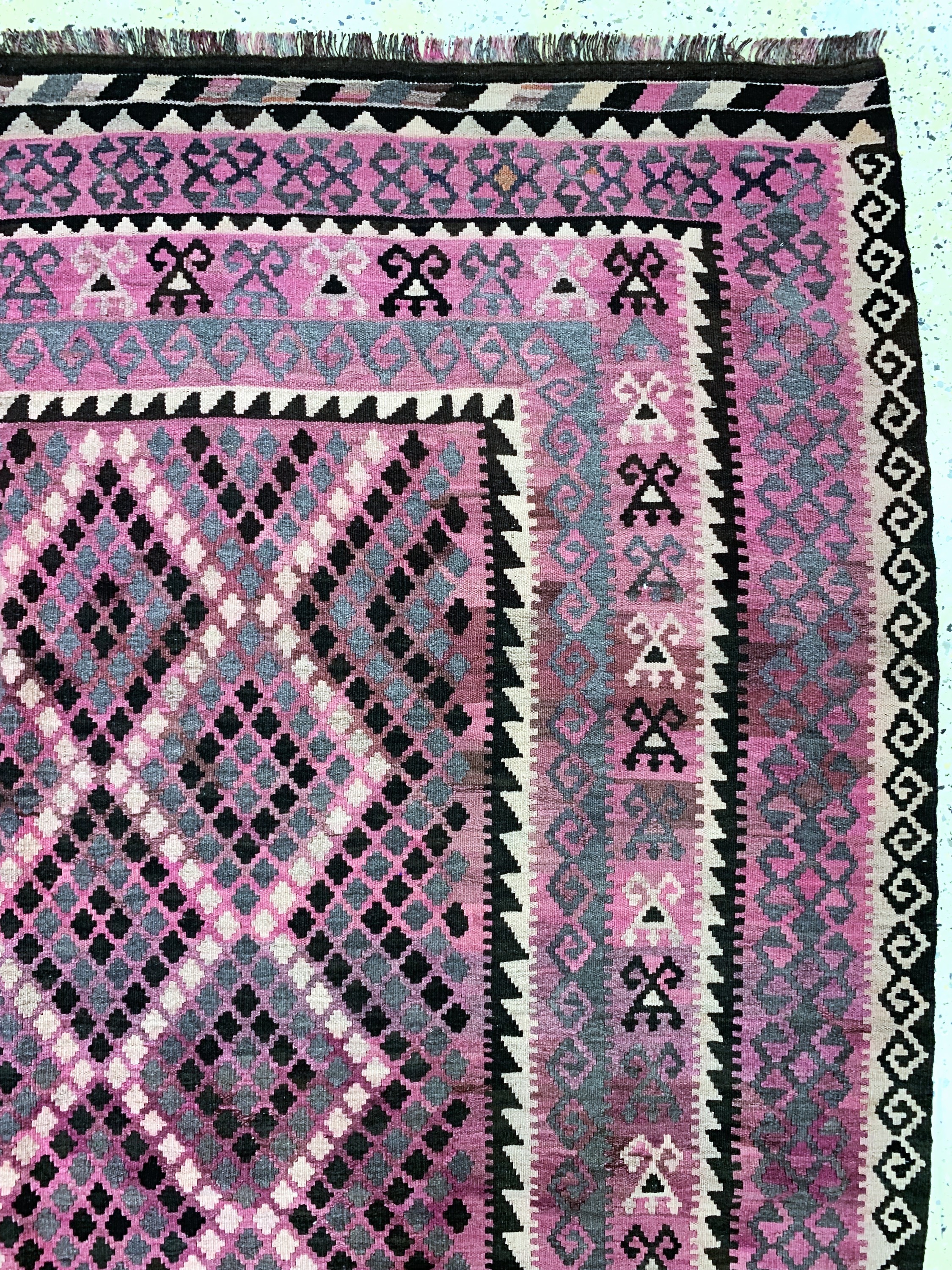 Detail d: Kelim Meymaneh, Afghanistan, Mitte 20.Jhd, Wolle auf Wolle, ca. 270 x 230 cm, EHZ: 2