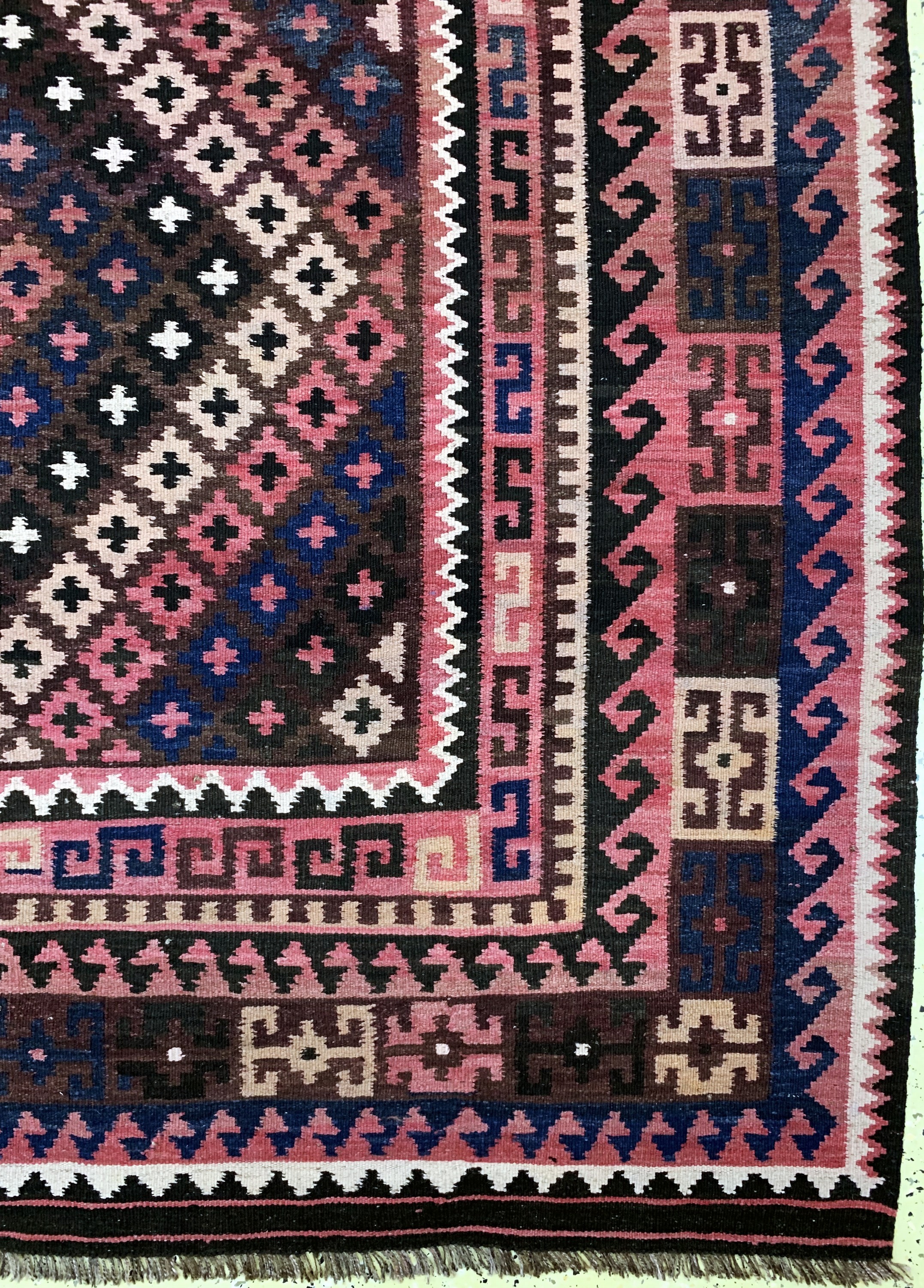 Detail a: Kelim Meymaneh, Afghanistan, Mitte 20.Jhd, Wolle auf Wolle, ca. 290 x 196 cm, EHZ: 2