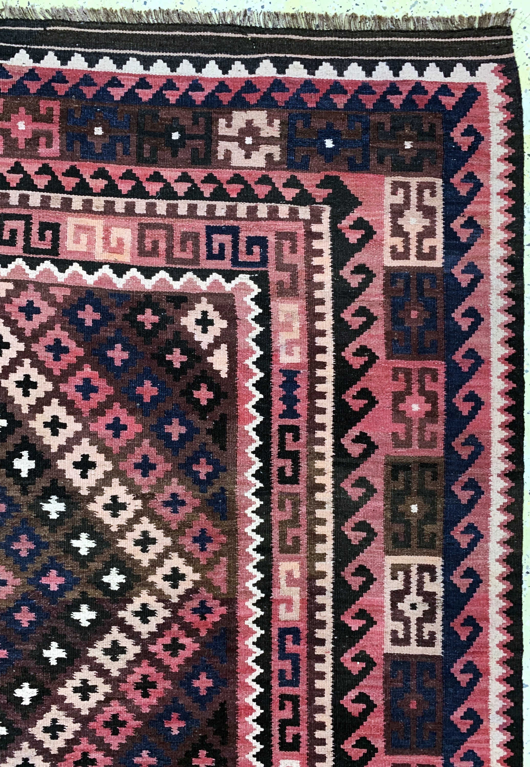 Detail d: Kelim Meymaneh, Afghanistan, Mitte 20.Jhd, Wolle auf Wolle, ca. 290 x 196 cm, EHZ: 2