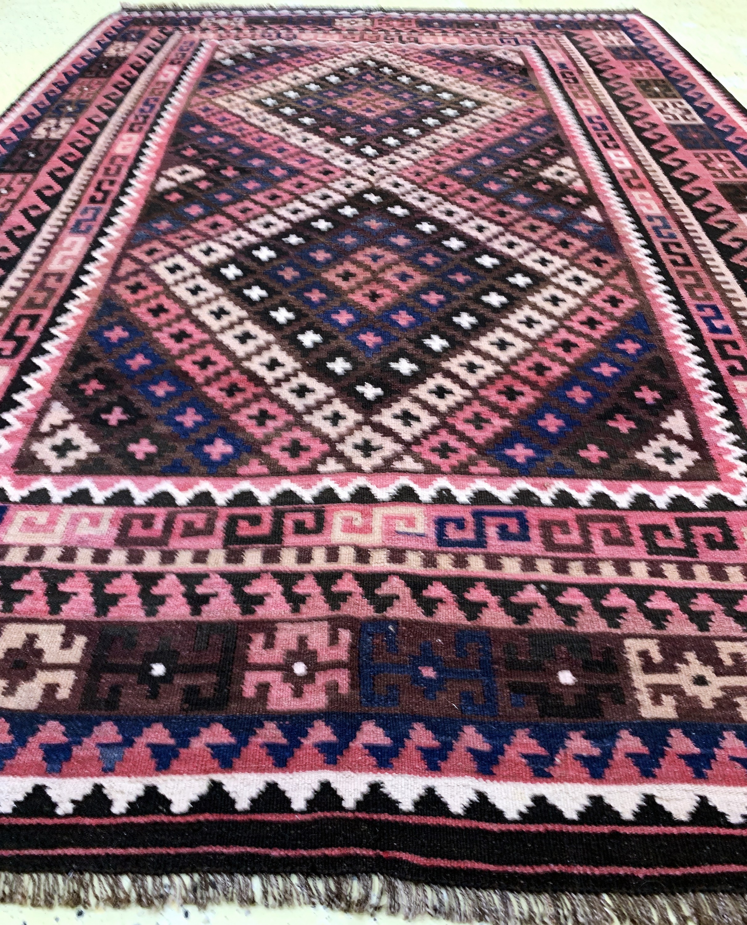 Detail e: Kelim Meymaneh, Afghanistan, Mitte 20.Jhd, Wolle auf Wolle, ca. 290 x 196 cm, EHZ: 2
