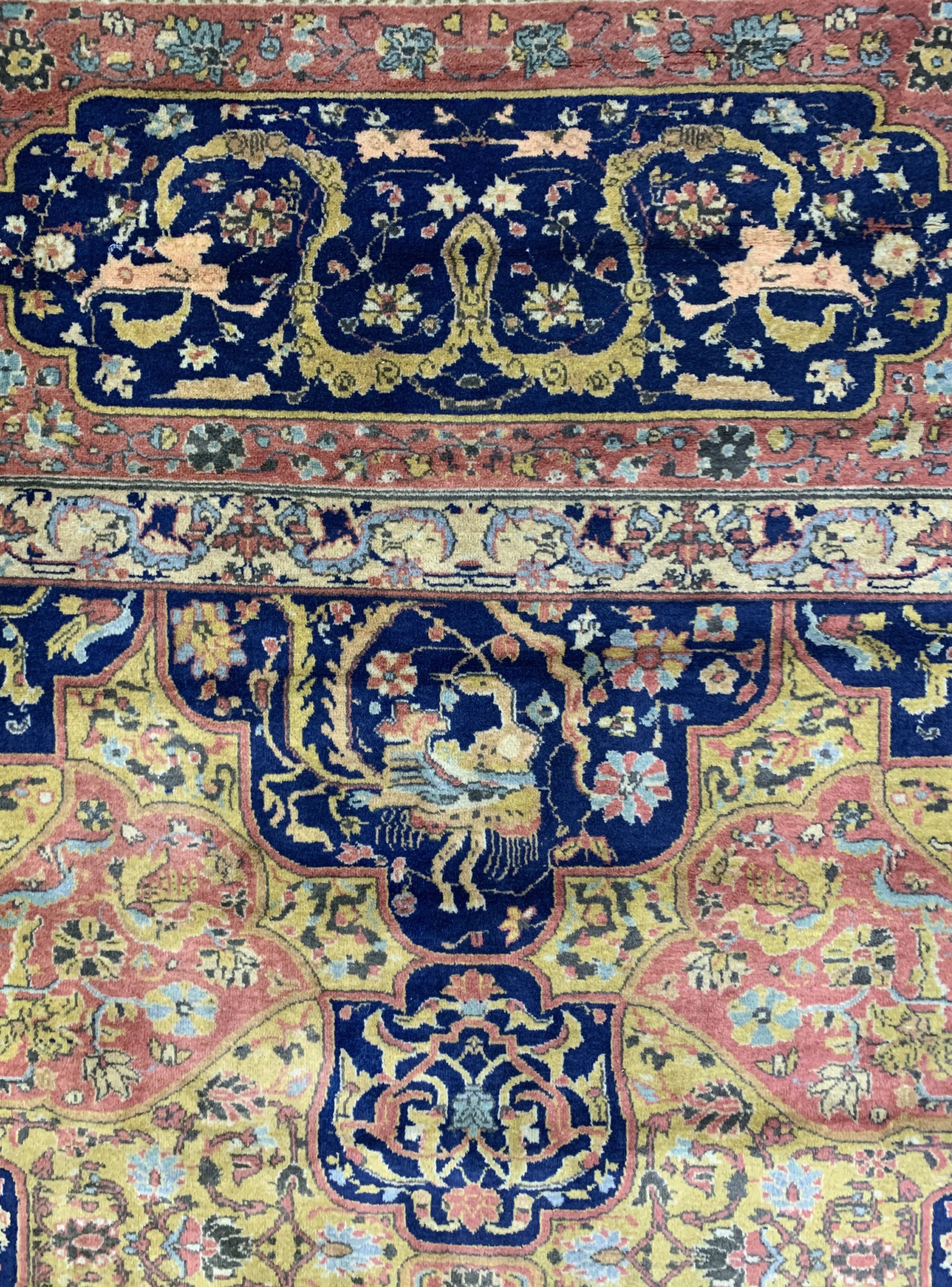 Detail h: Nordindischer Teppich, "Safawiden Design", um 1900, Wolle auf Baumwolle, ca. 606 x 364 cm , EHZ: 2(ähnliches Stück siehe Christis London ...
