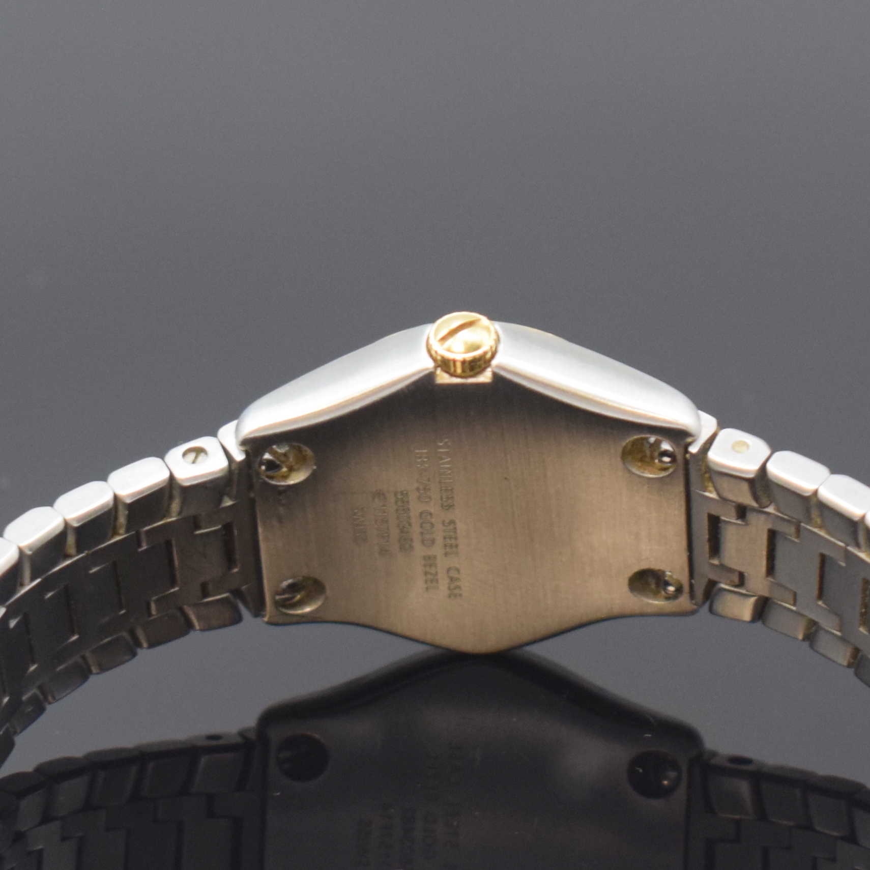 Detail d: EBEL Classic Sport Damenarmbanduhr mit Diamantbesatz Referenz 1157F14, Schweiz um 1995, quarz, Edelstahl/Gold inkl. Wellengliederband m. dopp. ...
