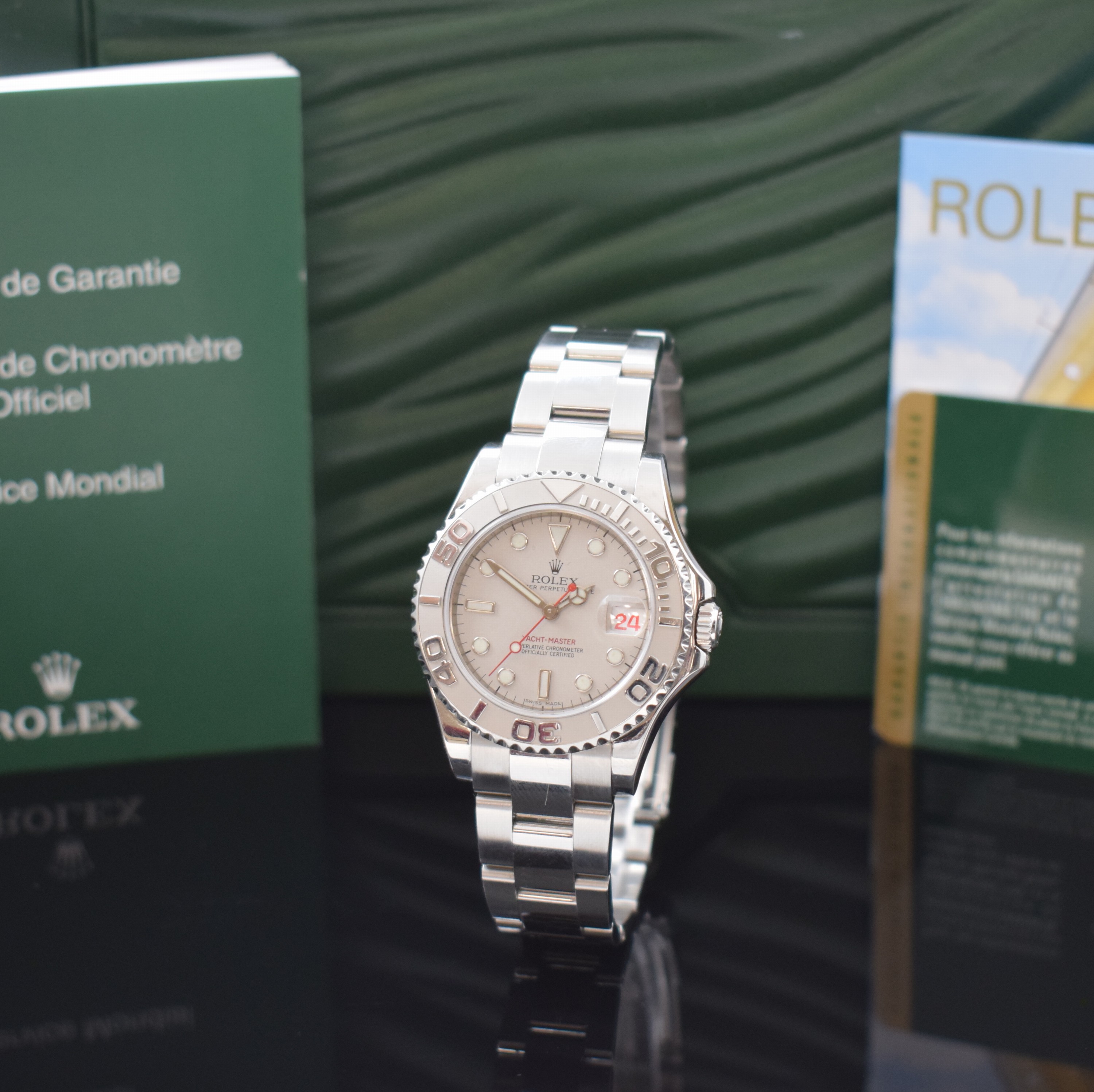 ROLEX Oyster Perpetual Date Yacht-Master Mediumarmbanduhr Referenz 168622, Automatik, V-Serie, LC 100, Chronometer der Superlative in Edelstahl und ...