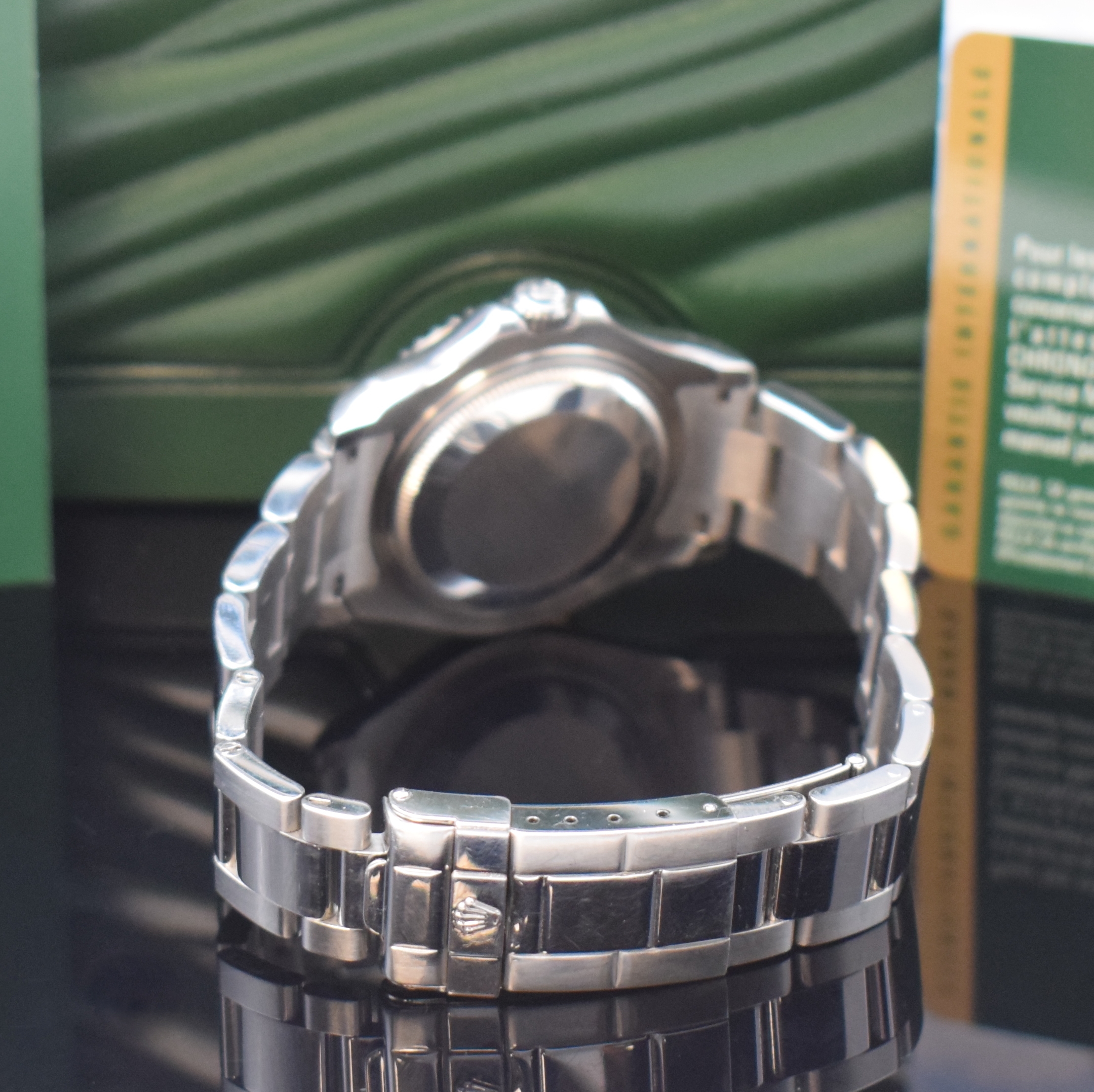 Detail b: ROLEX Oyster Perpetual Date Yacht-Master Mediumarmbanduhr Referenz 168622, Automatik, V-Serie, LC 100, Chronometer der Superlative in Edelstahl und ...