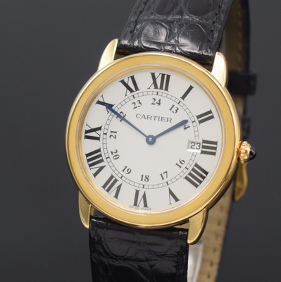 26869976a - CARTIER Ronde Solo De Cartier Armbanduhr Referenz 2988, quarz, Geh. in GG 750/000, ...