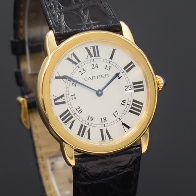 26869976c - CARTIER Ronde Solo De Cartier Armbanduhr Referenz 2988, quarz, Geh. in GG 750/000, ...