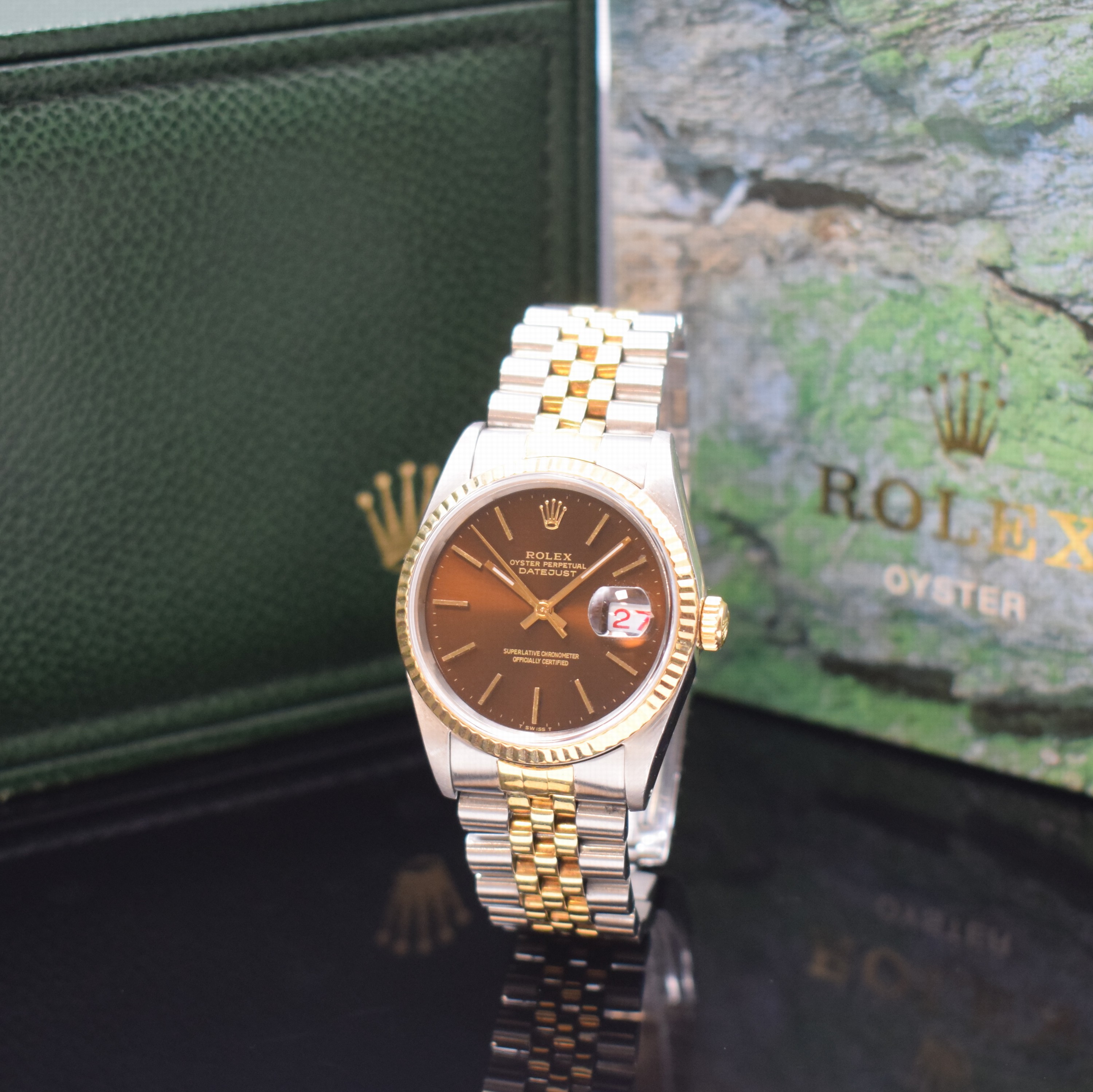 ROLEX Herrenarmbanduhr Oyster Perpetual Datejust Referenz 16233, Schweiz um 1988, Automatik, R-Serie, Chronometer der Superlative in Edelstahl/Gold ...