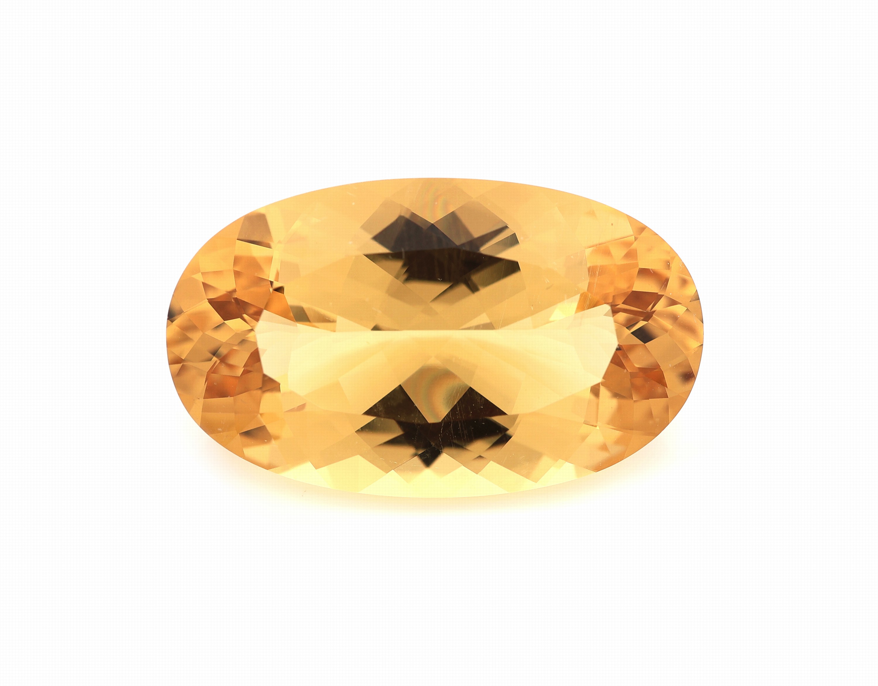 Loser Heliodor, ca. 15.07 ct, ovalfacett.