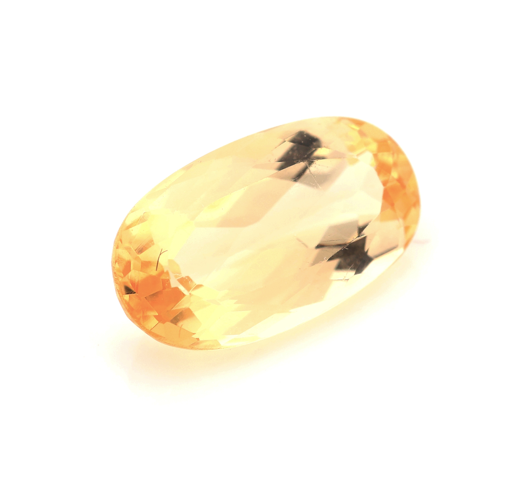 Detail a: Loser Imperialtopas, ca. 4.27 ct, ovalfacett.