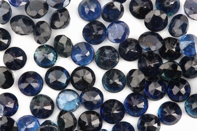 26870827a - Lot lose Saphire, zus. ca. 13.27 ct, rundfacett. in versch. Größen und ...