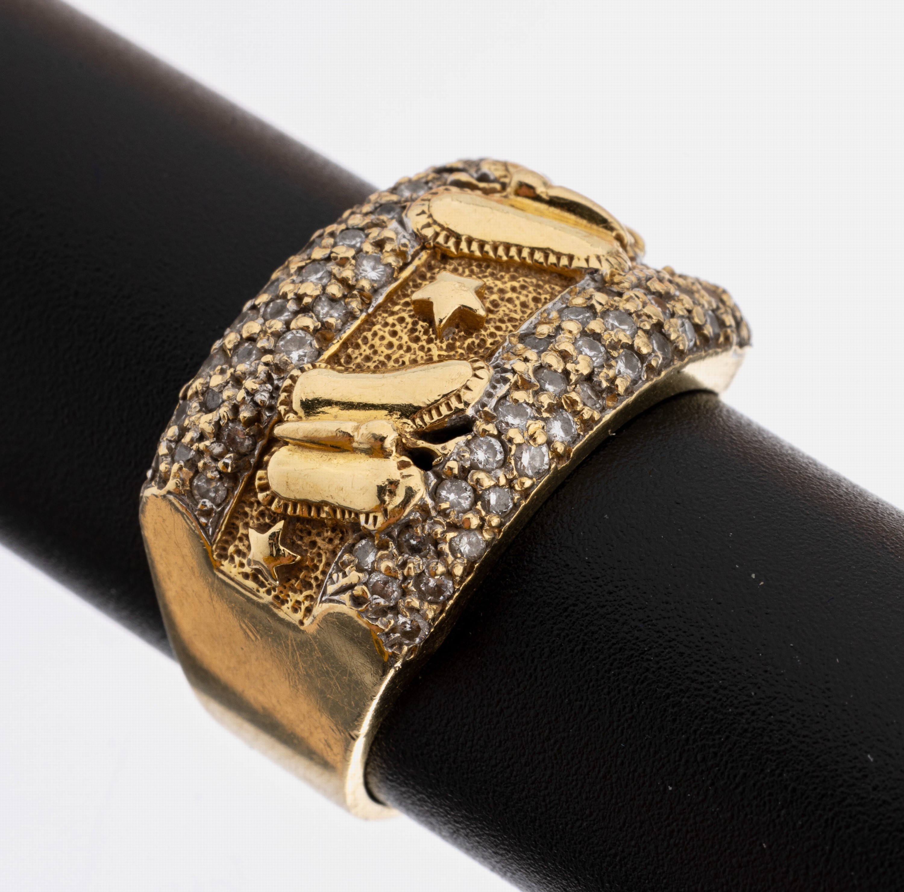18 kt Gold Diamant-Ring, GG 750/000, 2 aufgel. Schmetterlinge, Diamanten zus. ca. 0.28 ct Weiß-l.get.Weiß/p, RW 55, ca. 9.4 g