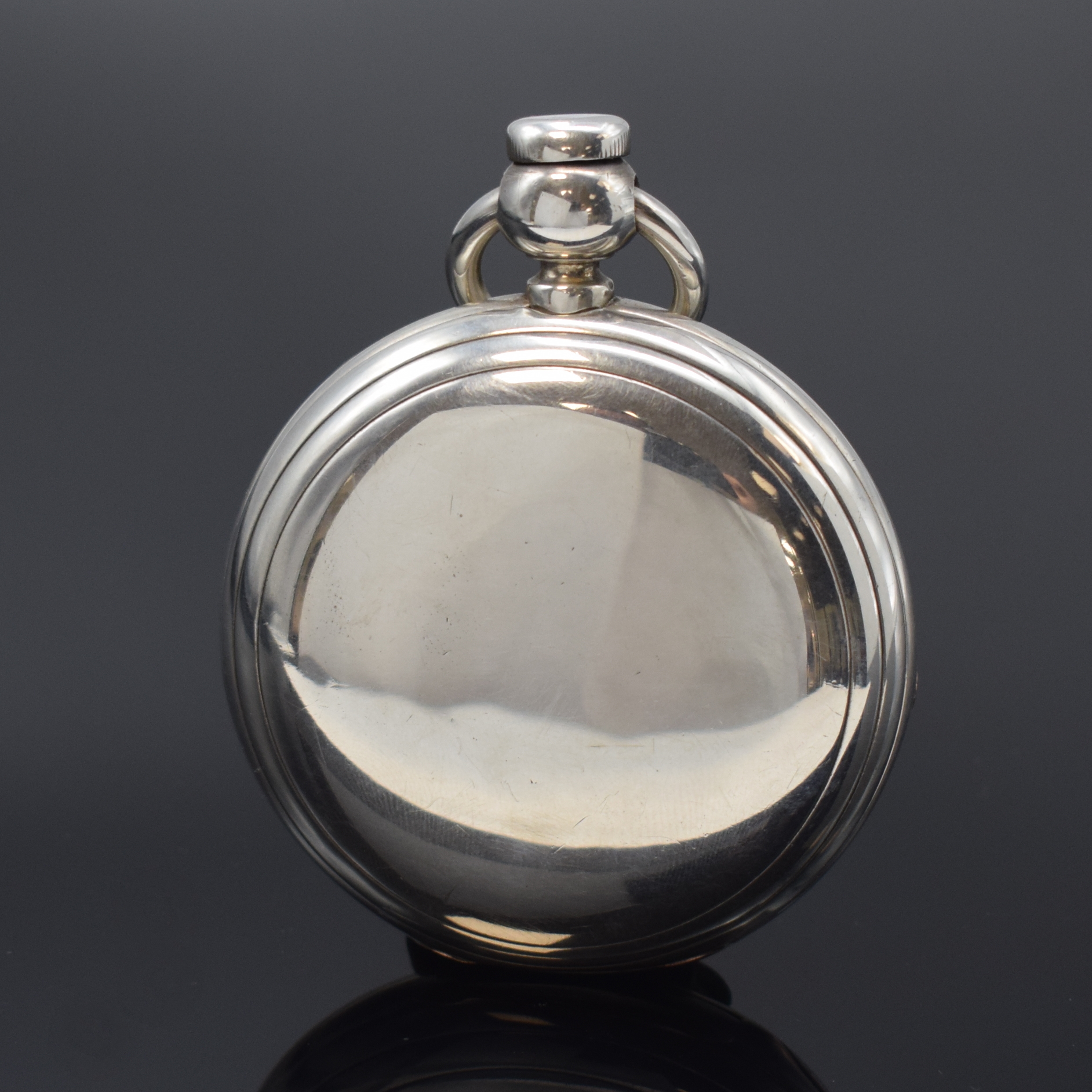 Detail b: ROCKFORD WATCH CO Illinois sehr schwere und große Savonette in Silber, USA um 1880, Schlüsselaufzug, glattes Geh. m. Goldscharnieren, ...