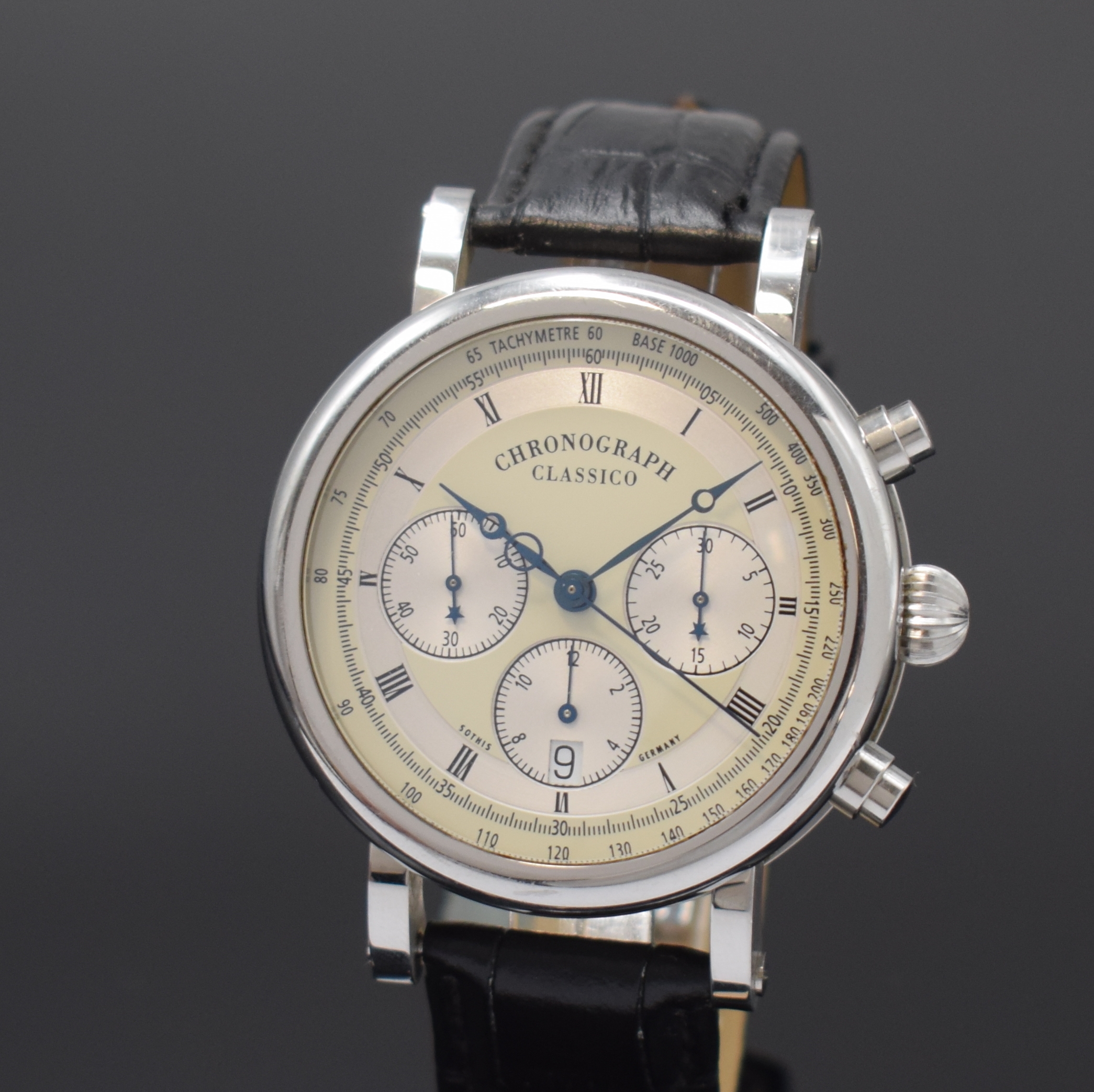 Detail a: SOTHIS auf 500 Stück limitierte Armbanduhr Chronograph Classico, Automatik, Deutschland/ Schweiz um 2010, beids. vergl. Edelstahlgeh. inkl. ...