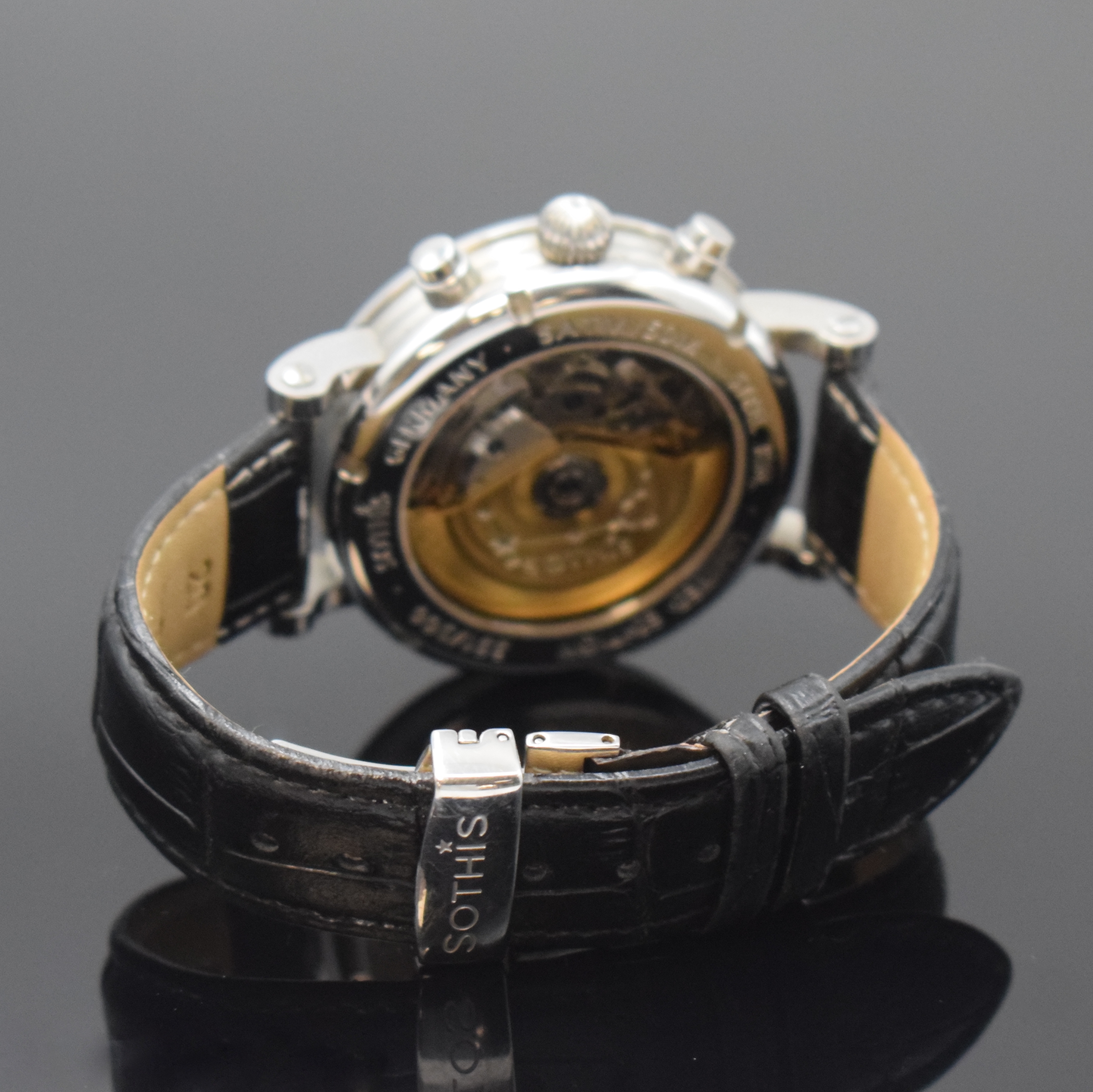 Detail b: SOTHIS auf 500 Stück limitierte Armbanduhr Chronograph Classico, Automatik, Deutschland/ Schweiz um 2010, beids. vergl. Edelstahlgeh. inkl. ...