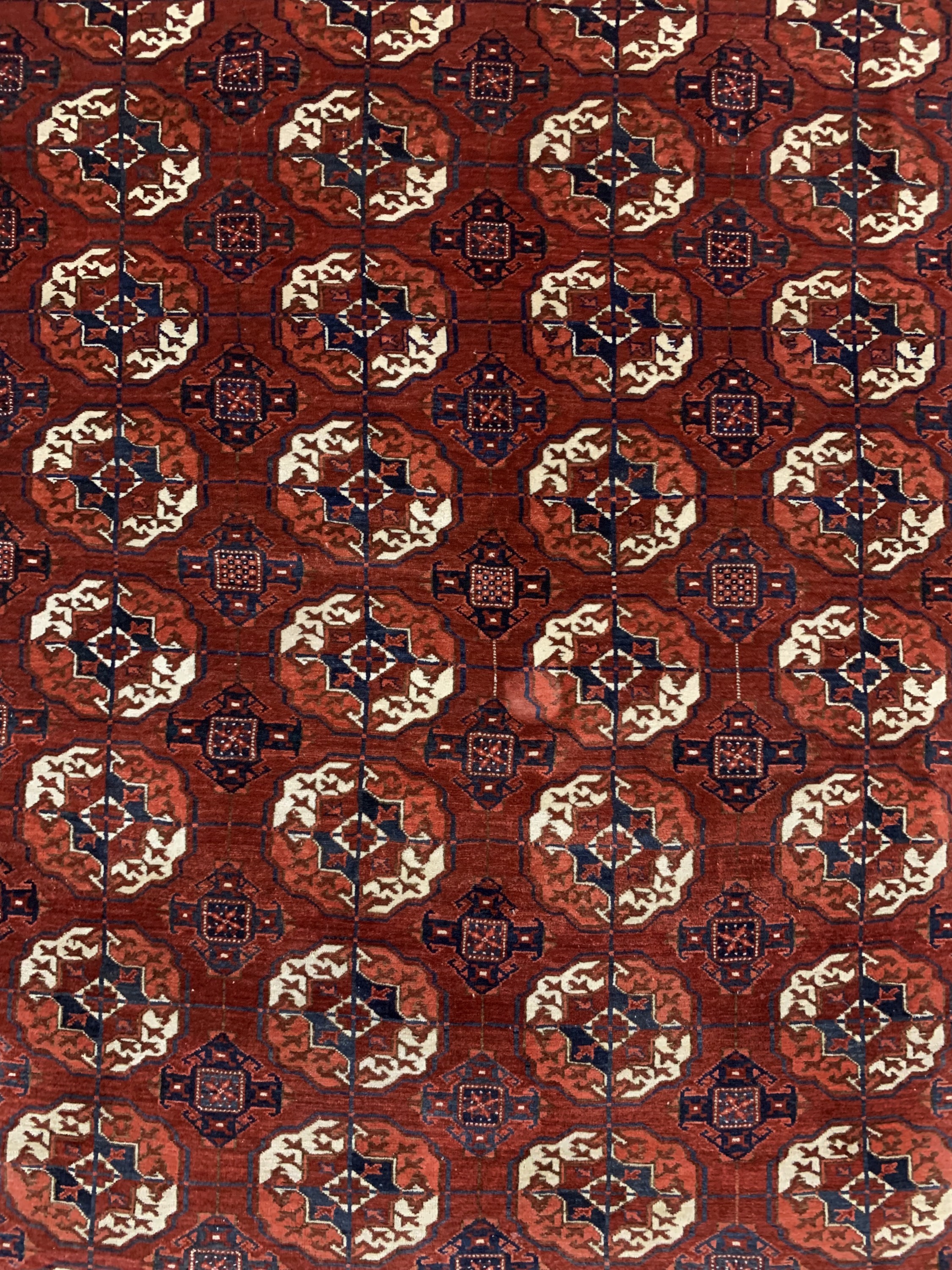 Detail c: Tekke Hauptteppich antik, Turkmenistan, um 1900, Wolle auf Wolle, ca. 294 x 240 cm, EHZ: 3