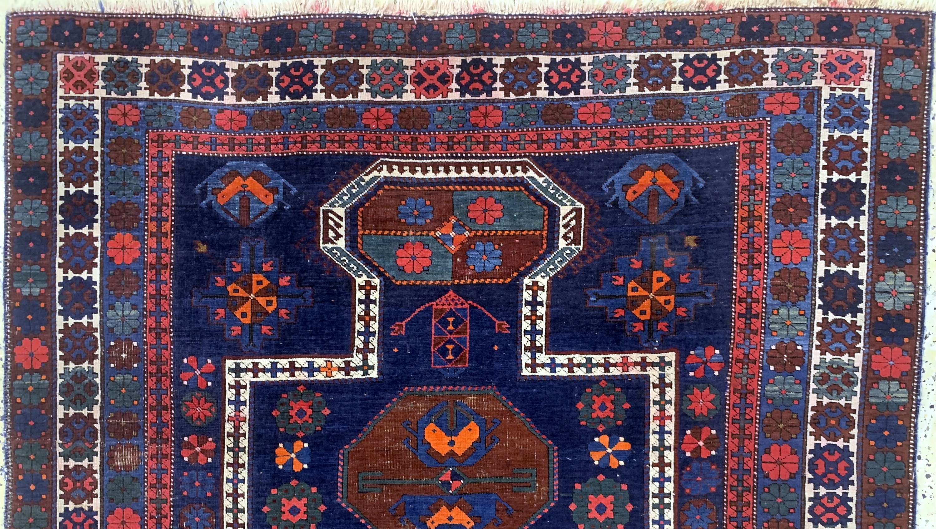 Detail a: Antiker Schirwan, Kaukasus, um 1900, Wolle auf Wolle, ca. 235 x 150 cm, EHZ: 3