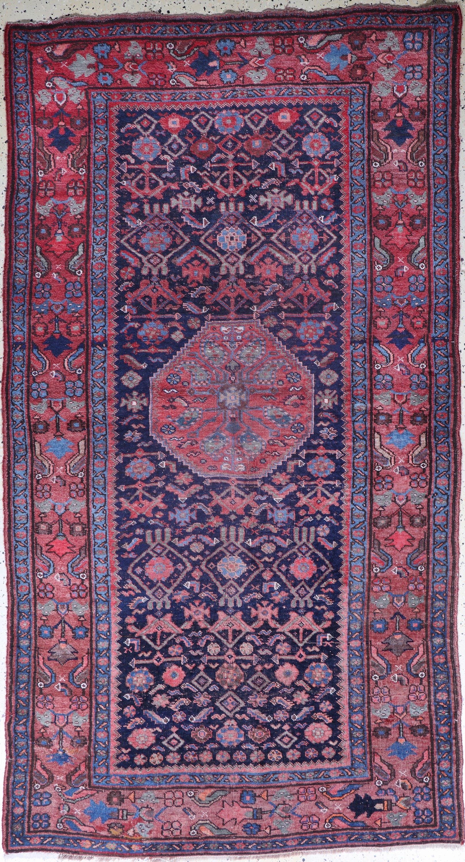 Kordi Bidjar antik, Persien, um 1900, Wolleauf Wolle, ca. 240 x 133 cm, EHZ: 3, (restauriert)
