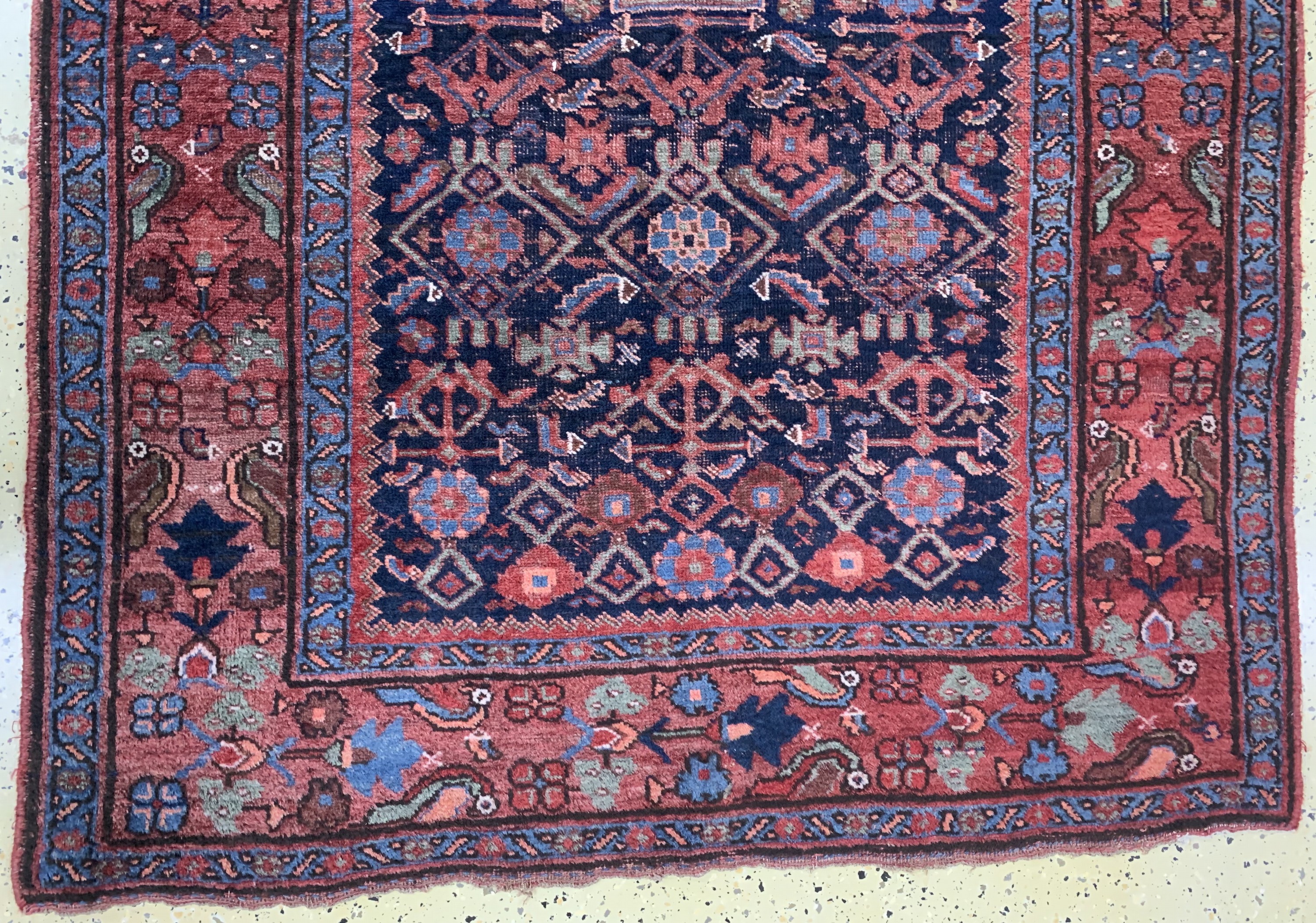 Detail c: Kordi Bidjar antik, Persien, um 1900, Wolleauf Wolle, ca. 240 x 133 cm, EHZ: 3, (restauriert)