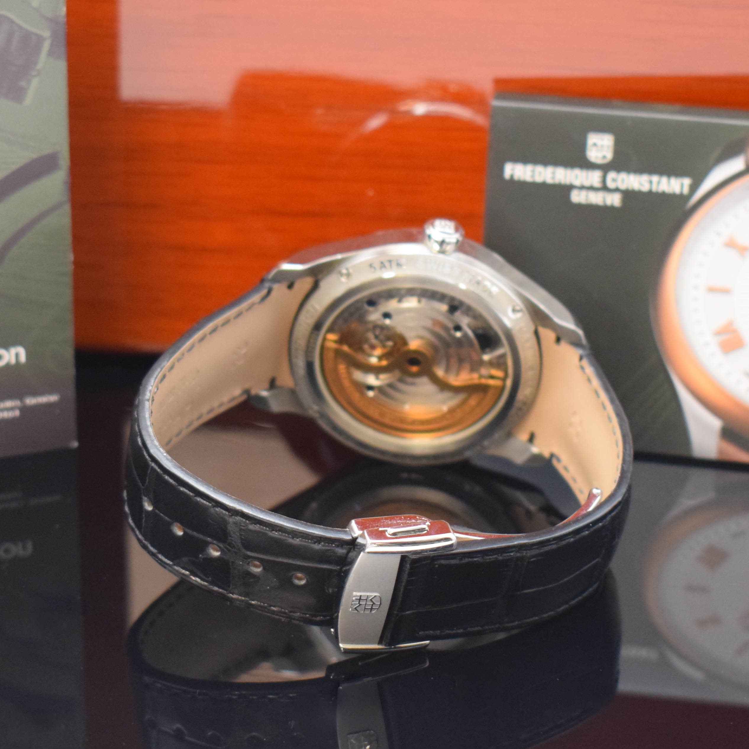 Detail b: FREDERIQUE CONSTANT Herrenarmbanduhr Maxime Manufacture Referenz FC-700X5M4/5/6, Automatik, Edelstahlgeh. inkl orig. Lederband m. orig. Faltschl., ...