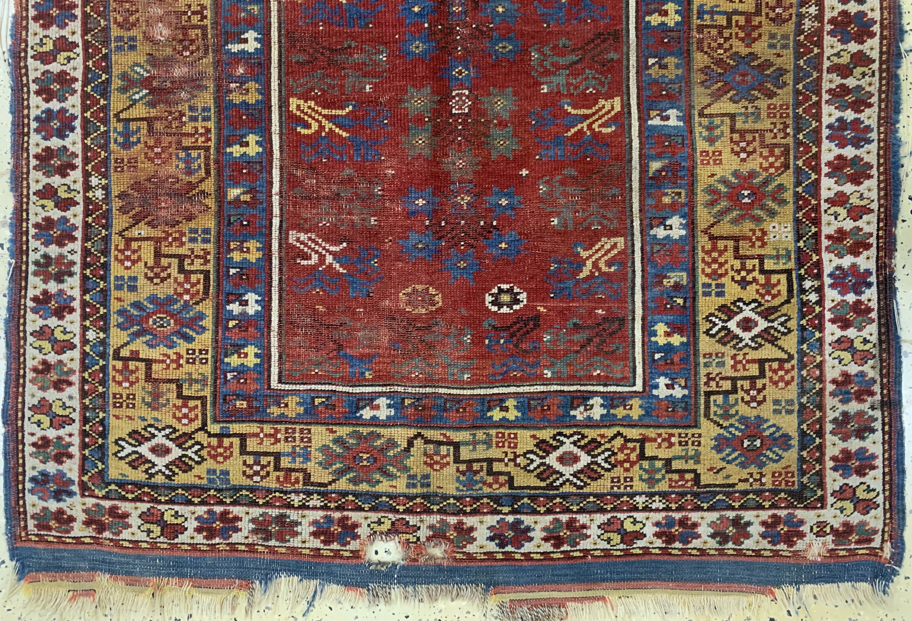 Detail b: Antiker Megri, Türkei, 19.Jhd, Wolle auf Wolle, ca. 190 x 123 cm, EHZ: 4