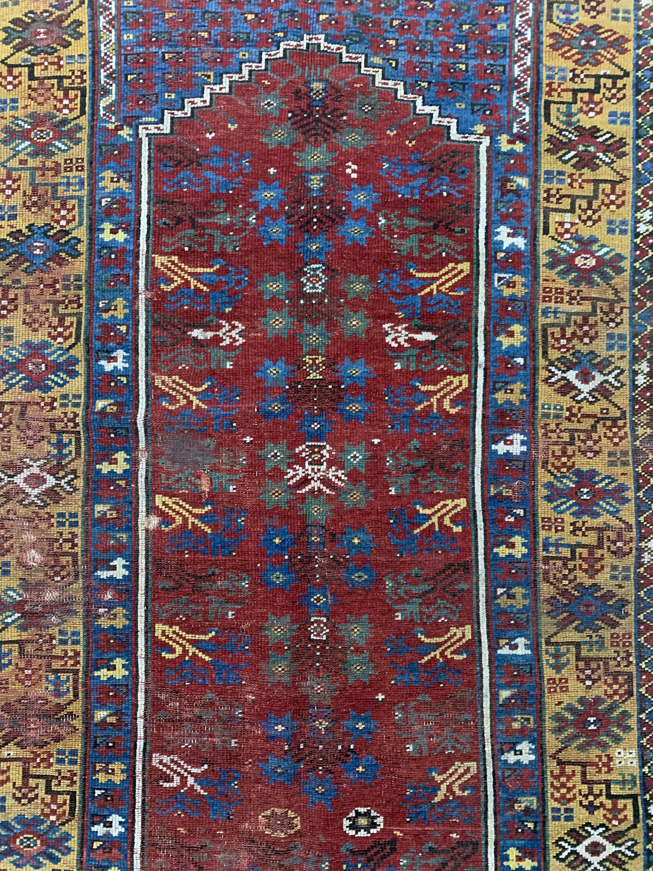 Detail c: Antiker Megri, Türkei, 19.Jhd, Wolle auf Wolle, ca. 190 x 123 cm, EHZ: 4