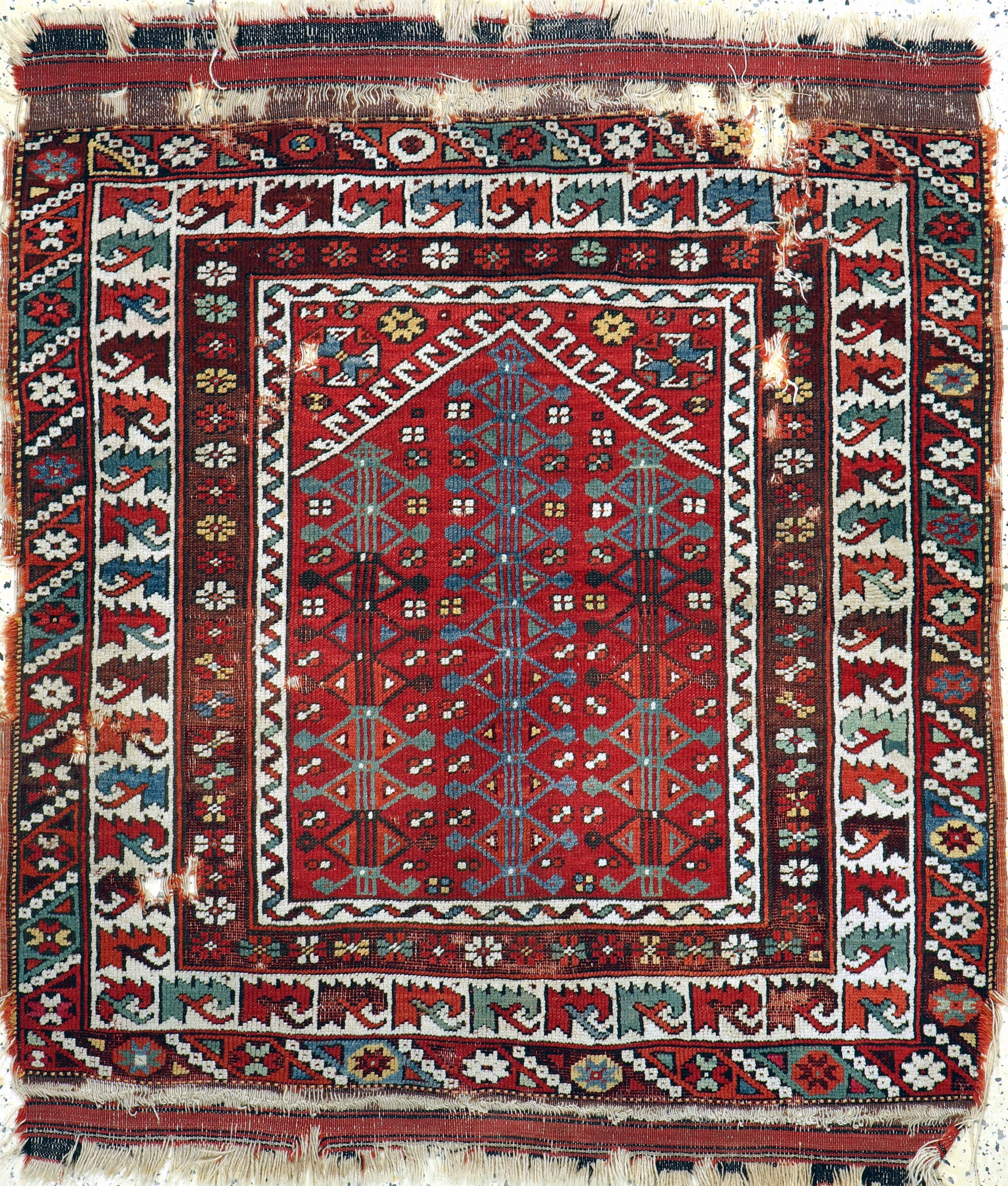 Antiker Bergama, Türkei, 19.Jhd, Wolle auf Wolle, ca. 124 x 112 cm, EHZ: 4