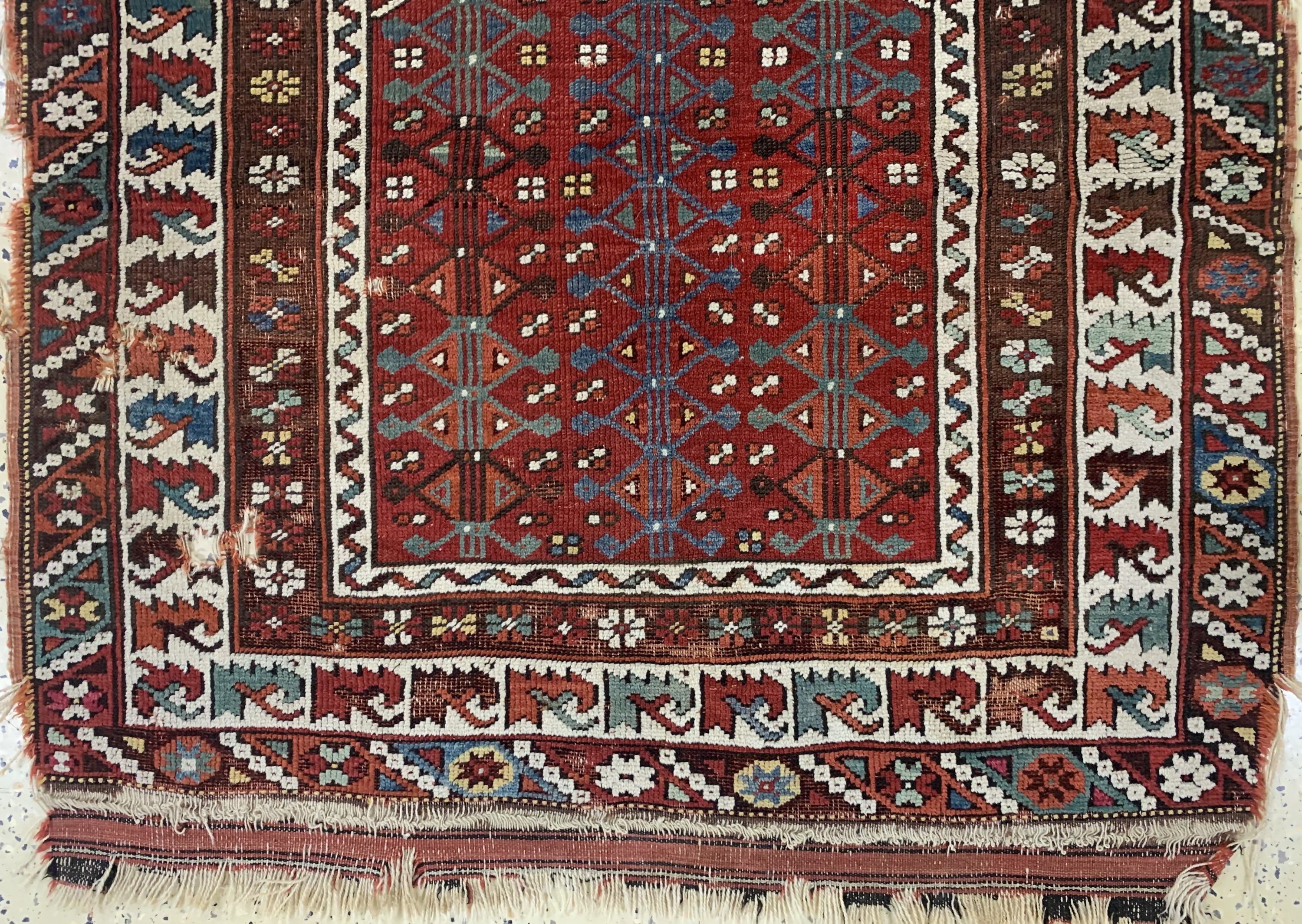 Detail b: Antiker Bergama, Türkei, 19.Jhd, Wolle auf Wolle, ca. 124 x 112 cm, EHZ: 4