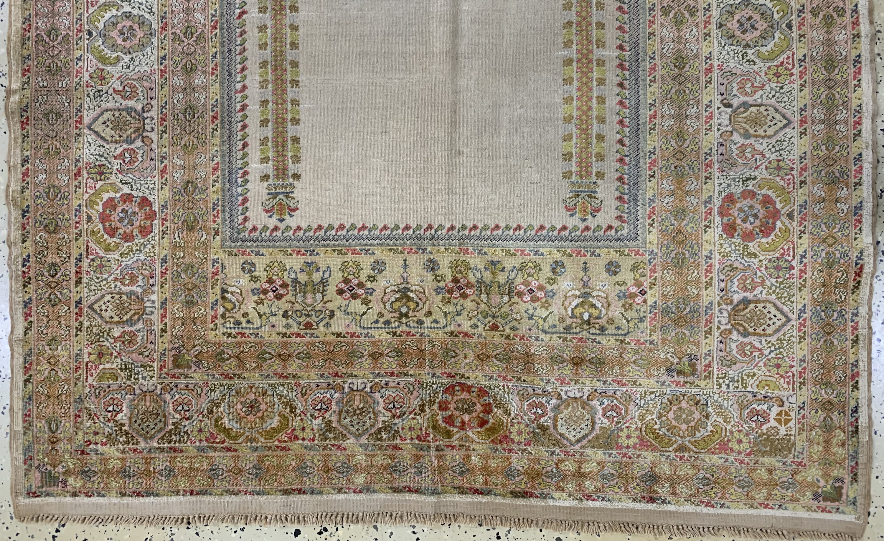Detail b: Kayseri antik, Türkei, um 1900, merzerisierte Baumwolle, ca. 190 x 129 cm, EHZ: 3