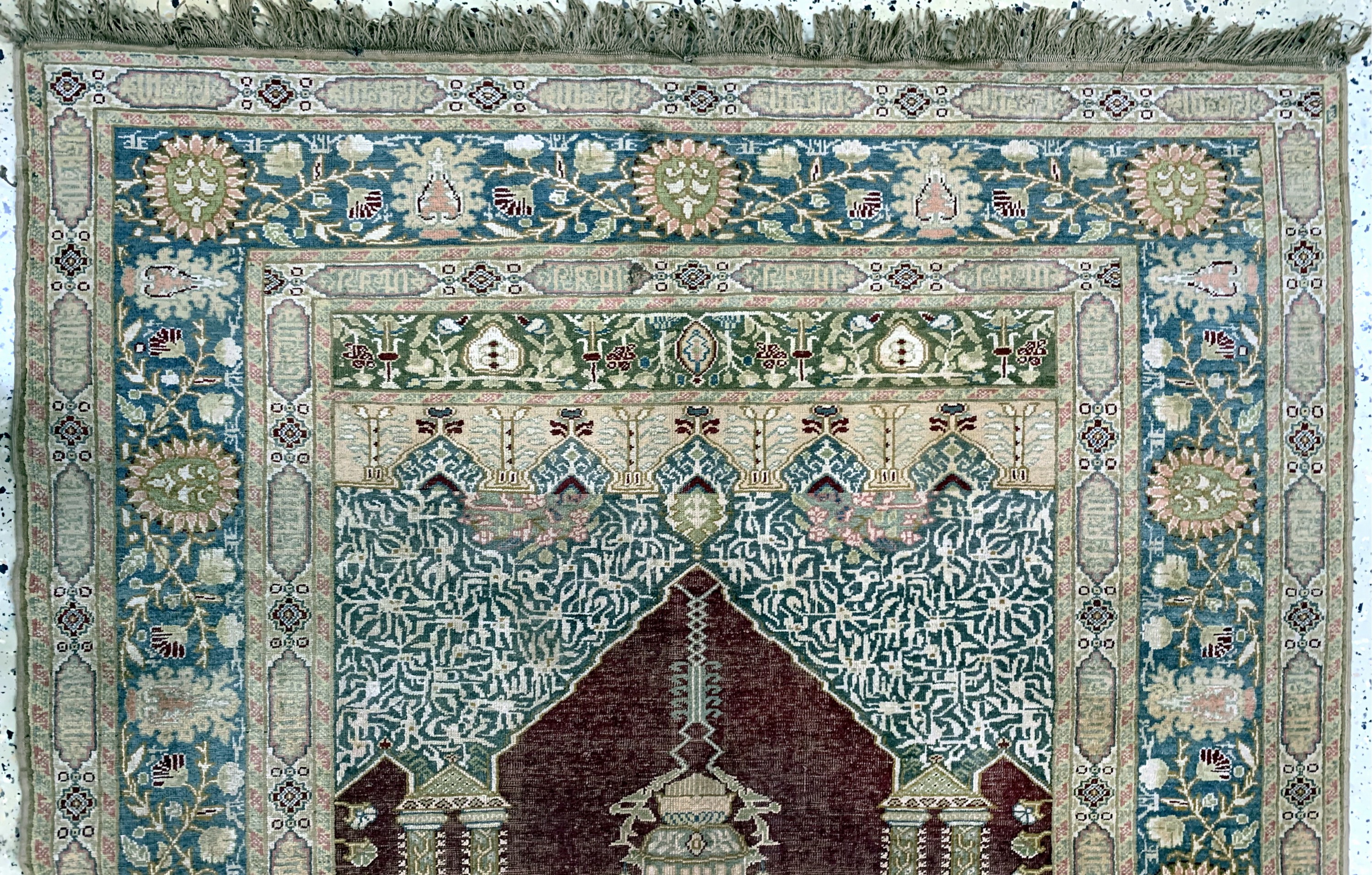 Detail b: Antiker Panderma, Türkei, um 1900, merzerisierte Baumwolle, ca. 185 x 136 cm, EHZ: 3