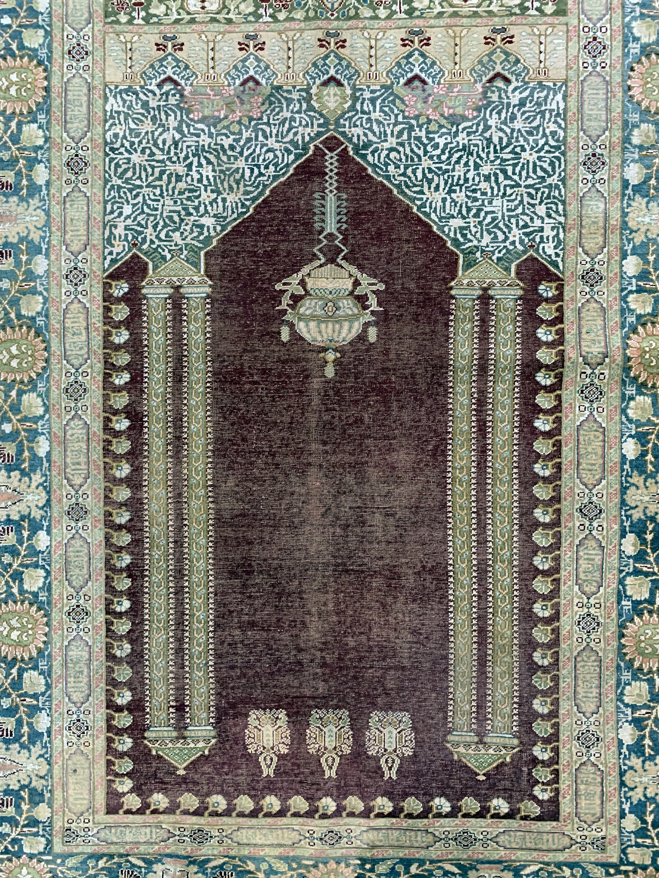 Detail c: Antiker Panderma, Türkei, um 1900, merzerisierte Baumwolle, ca. 185 x 136 cm, EHZ: 3