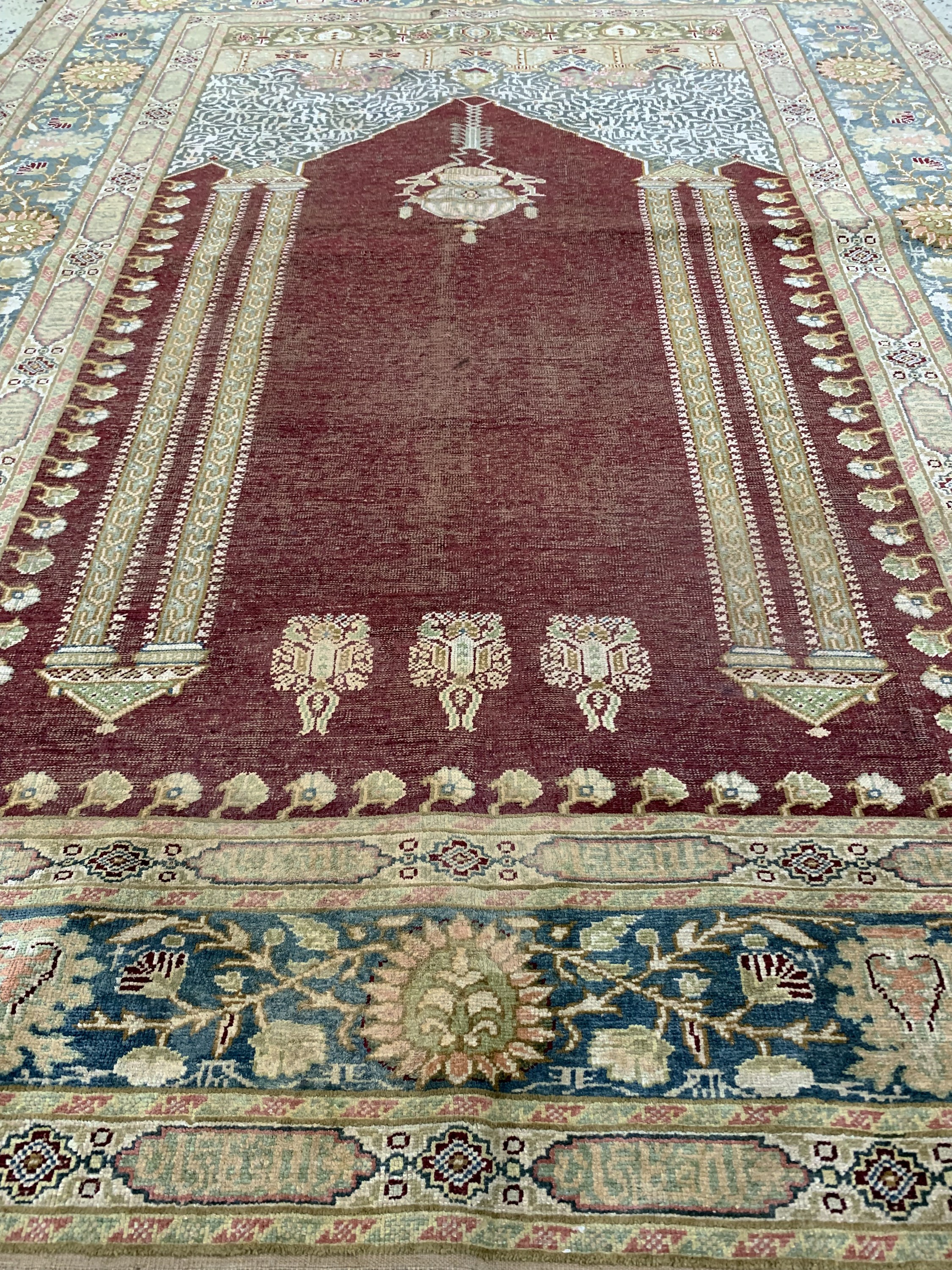 Detail d: Antiker Panderma, Türkei, um 1900, merzerisierte Baumwolle, ca. 185 x 136 cm, EHZ: 3